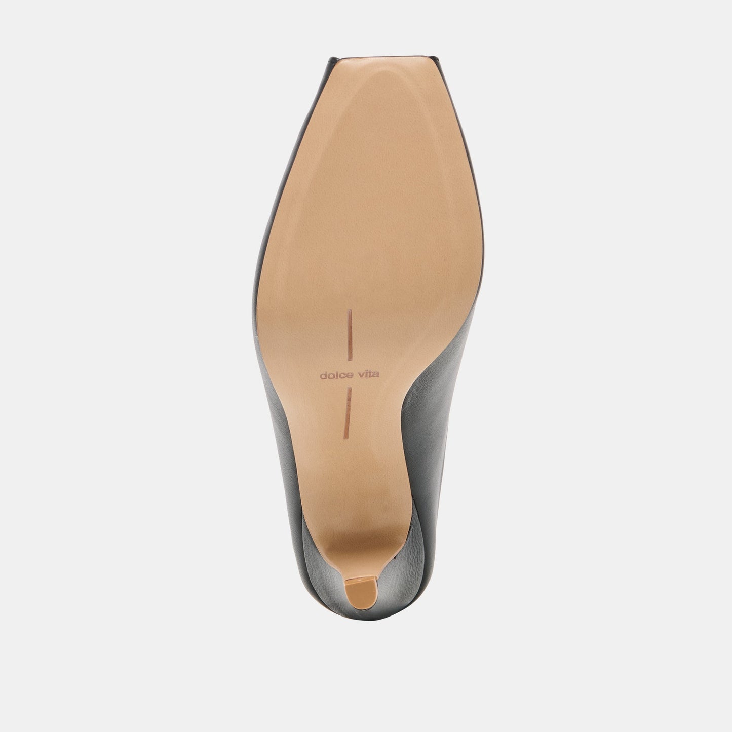 Dolce Vita MERY Black Leather Peep-Toe Heels