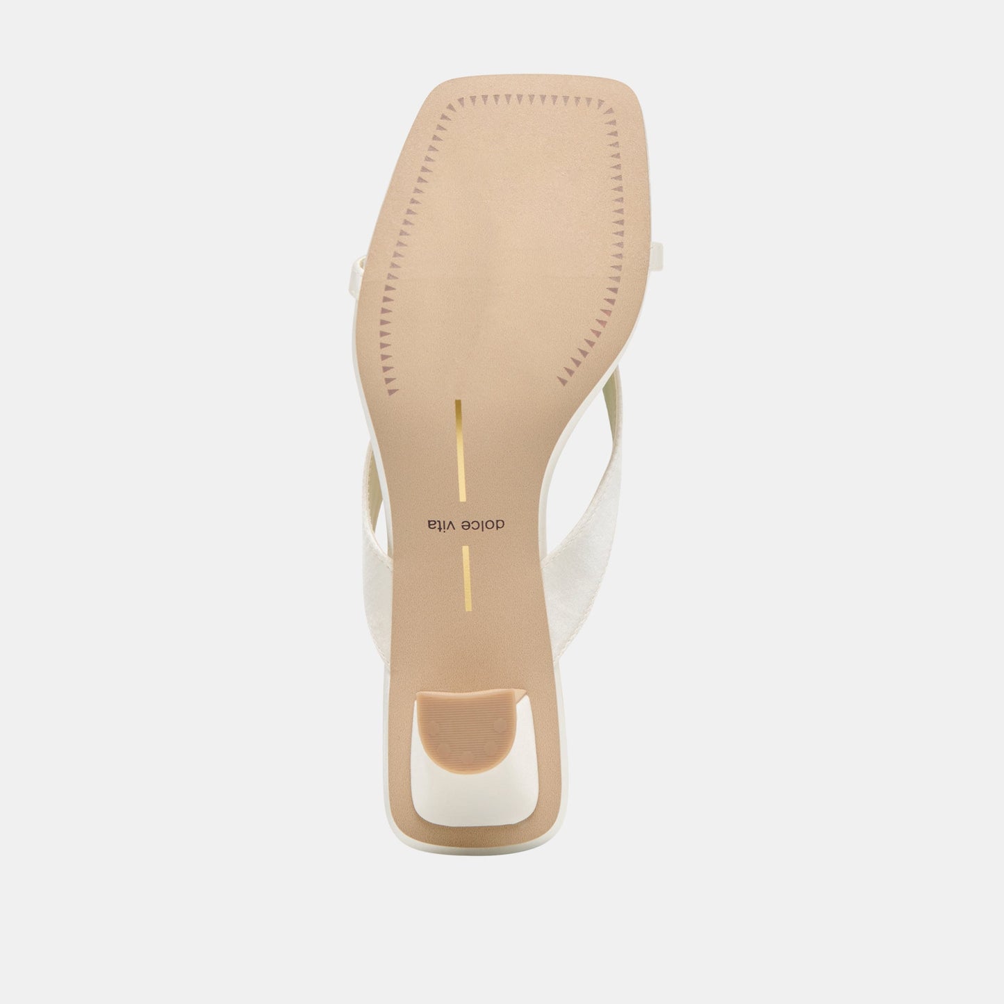 Dolce Vita Brevel Wide True White Satin Heels