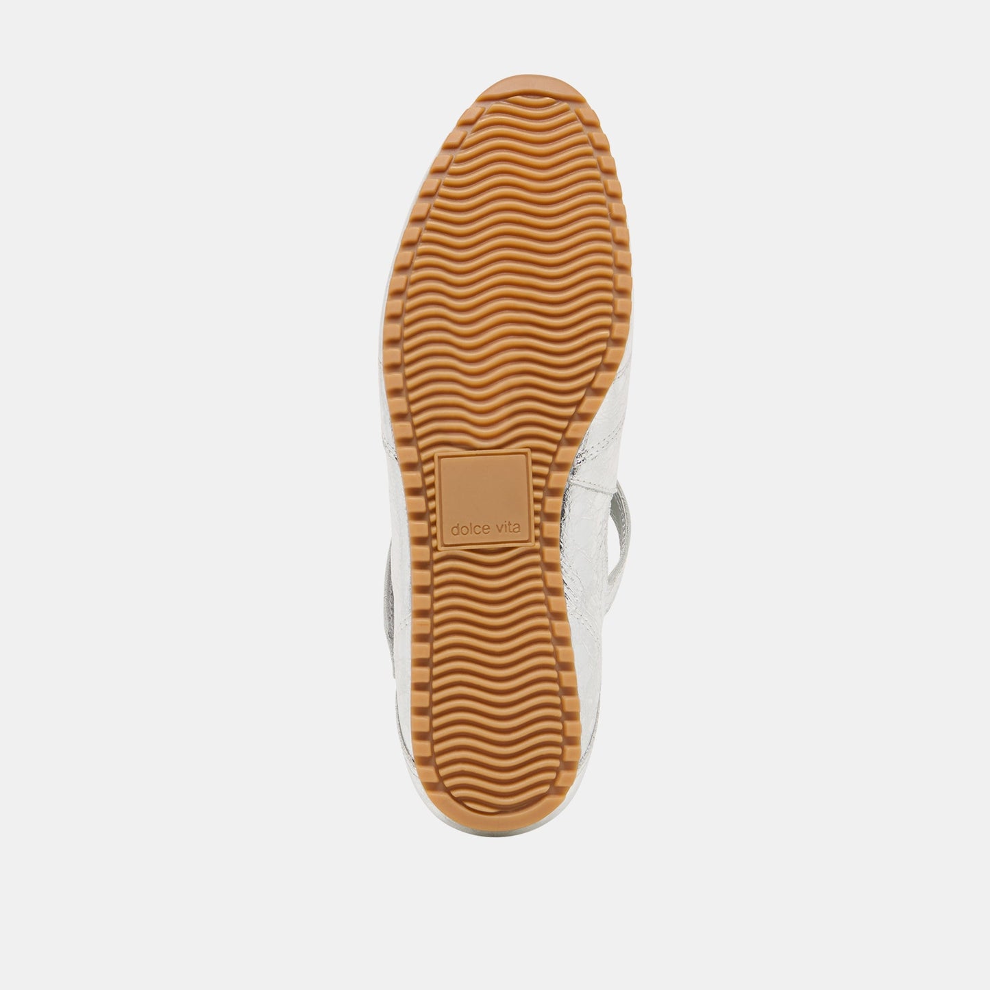 Dolce Vita YONO Silver Distressed Leather Ballet Sneaker Flats