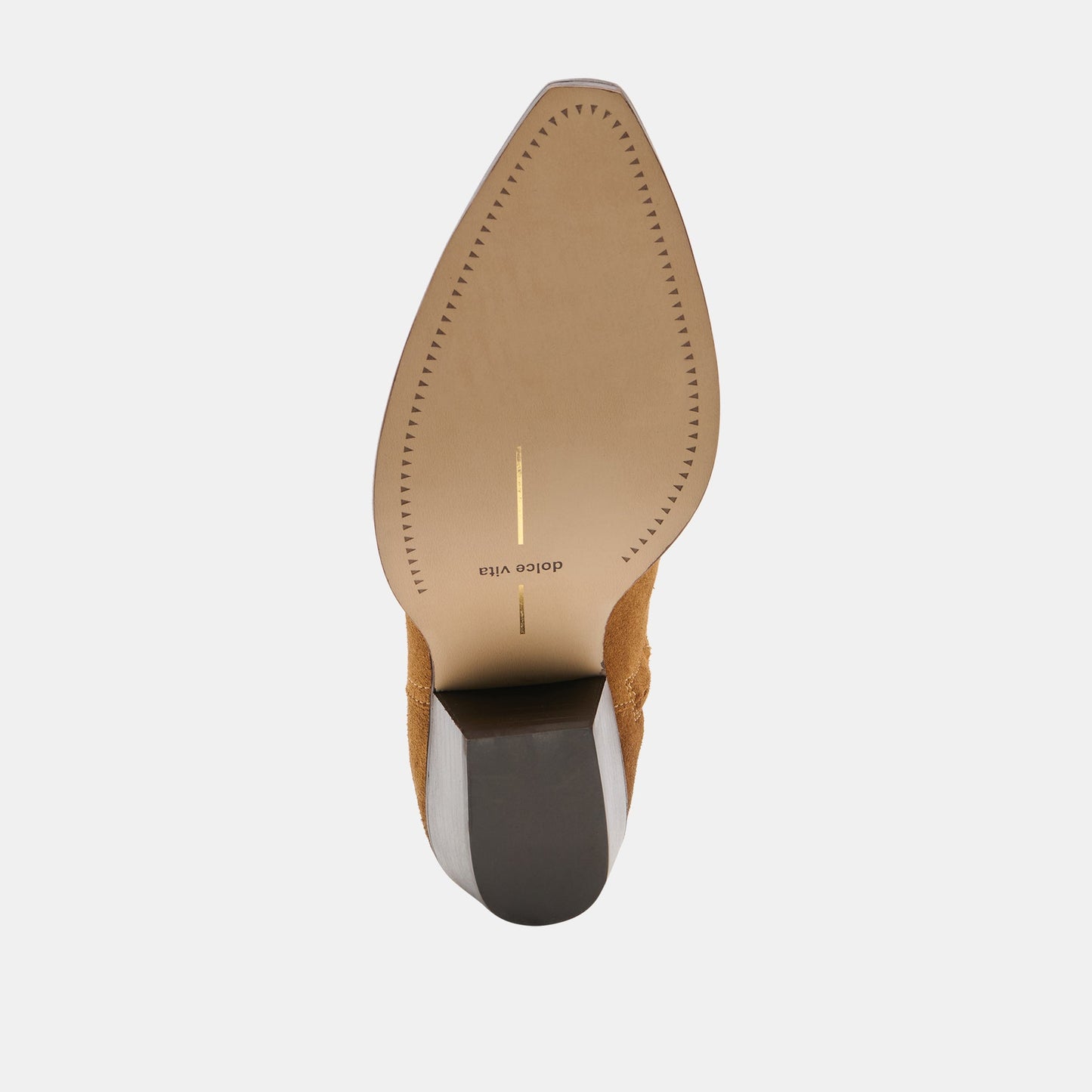 Dolce Vita KLYDE Cognac Suede Block Heel Ankle Boots