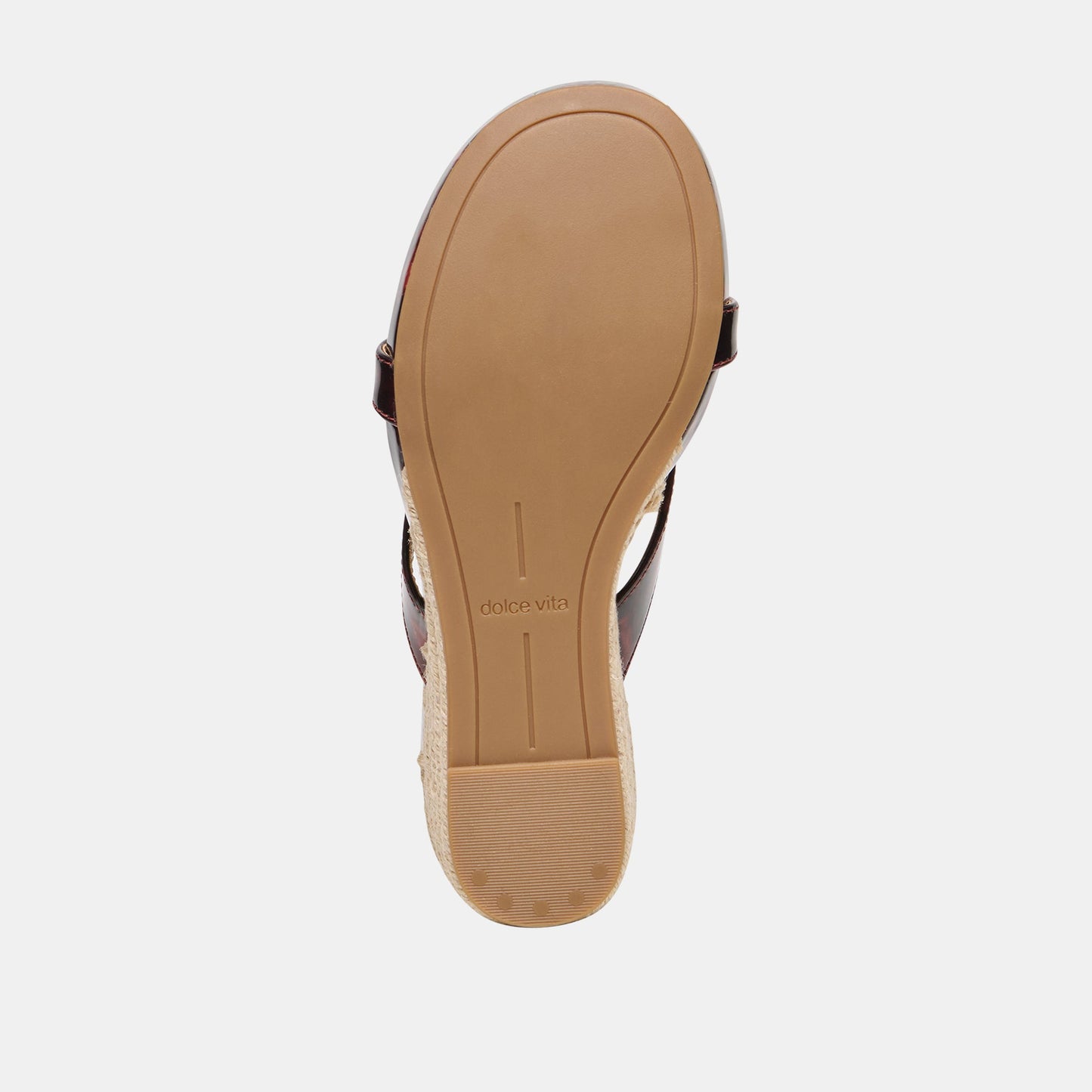 Dolce Vita Helan Espadrille Tortoise Patent Leather Wedges