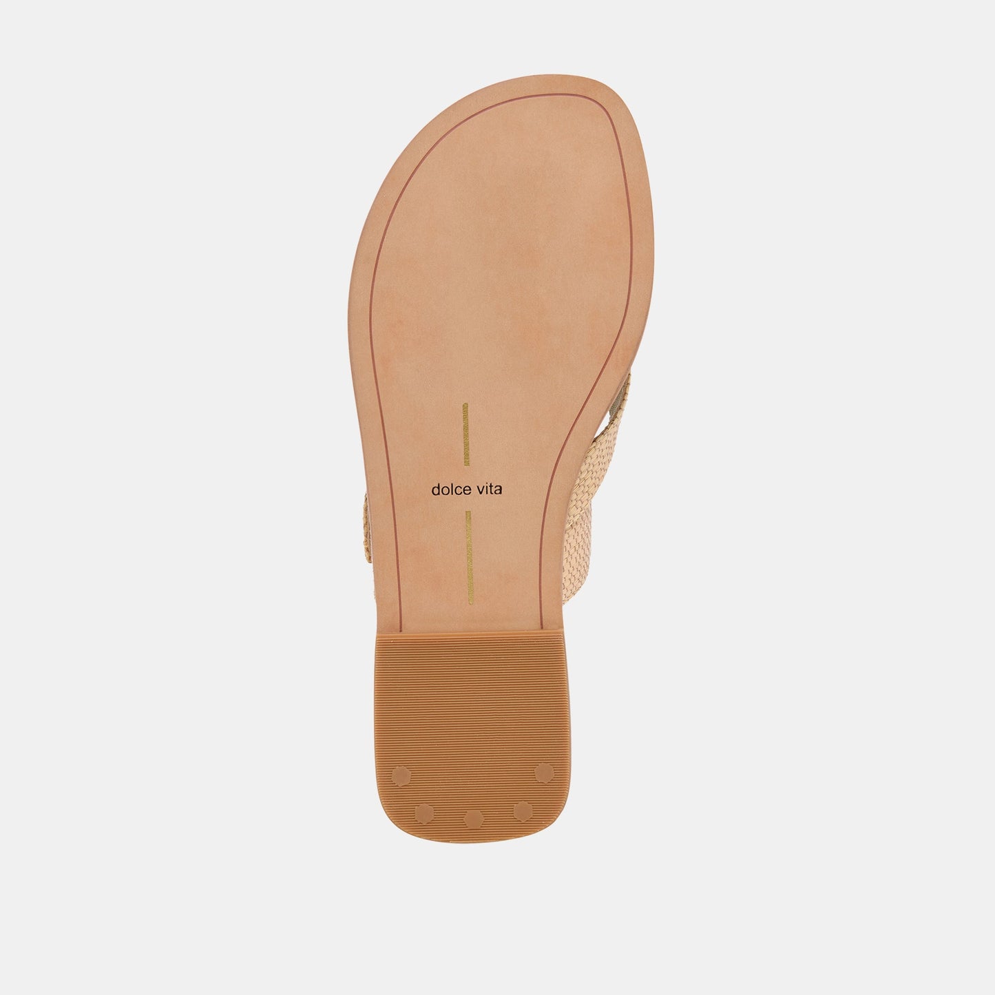 Dolce Vita SHORE Sand Raffia Flip-Flop Buckled Sandals