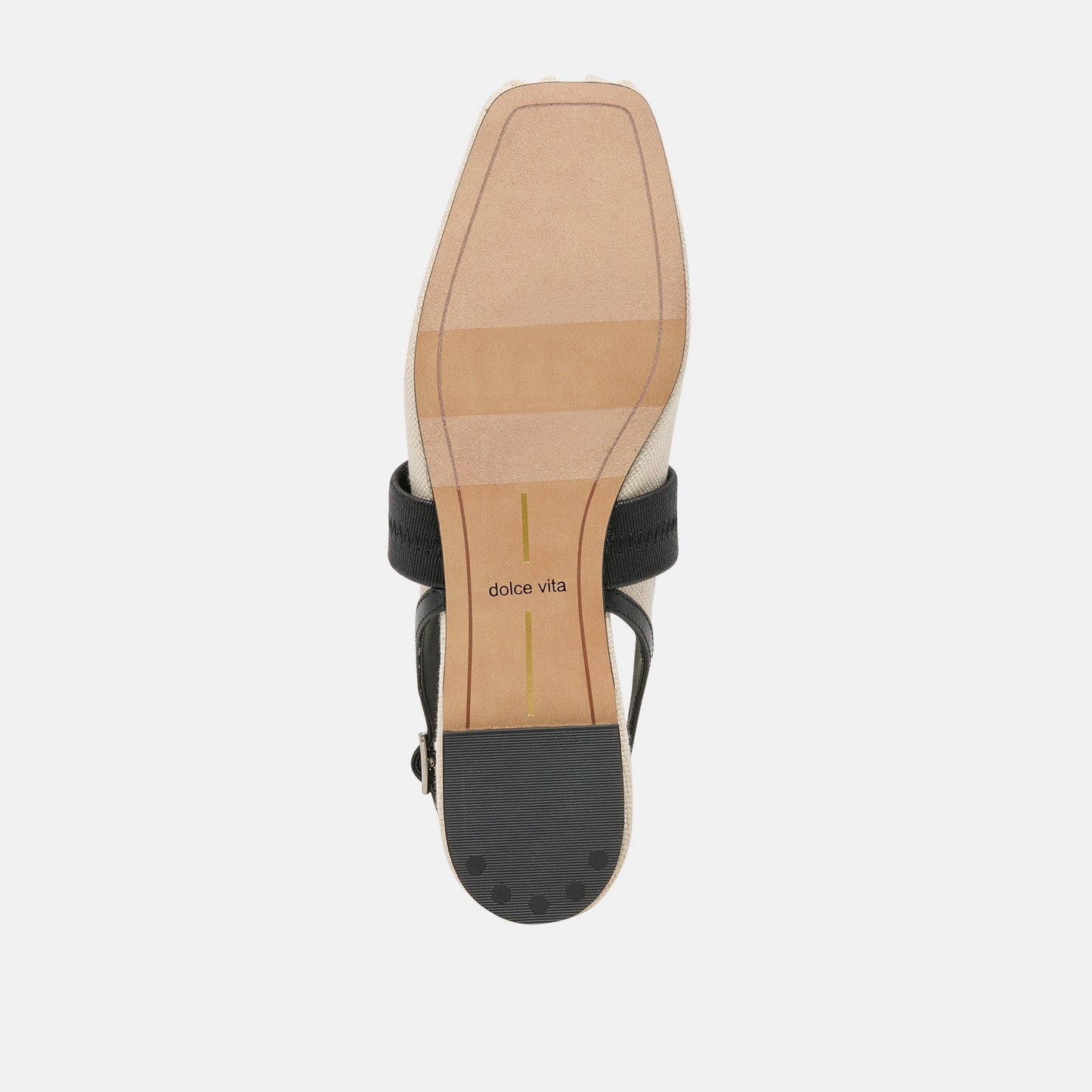 Dolce Vita Grifan Natural Black Linen Flats