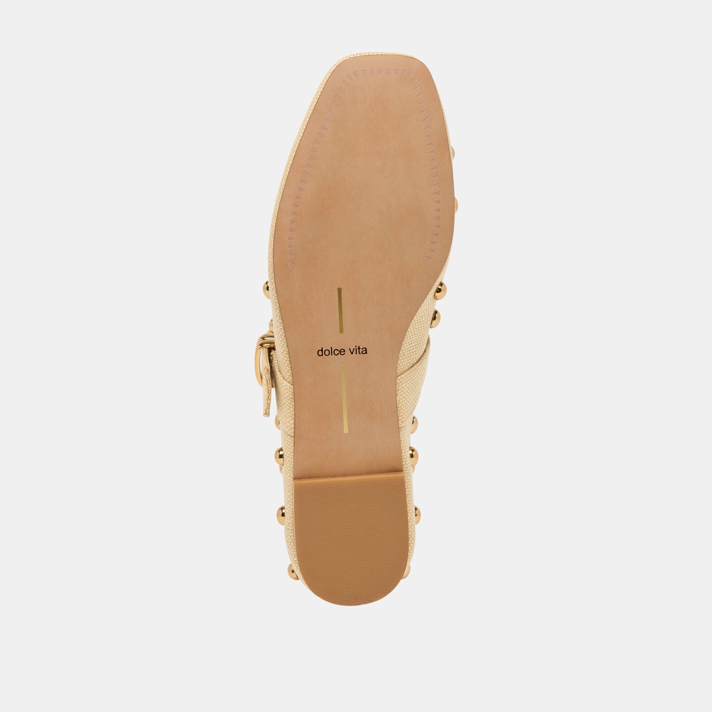Dolce Vita Mikel Stud Lt Natural Raffia Ballet Flats