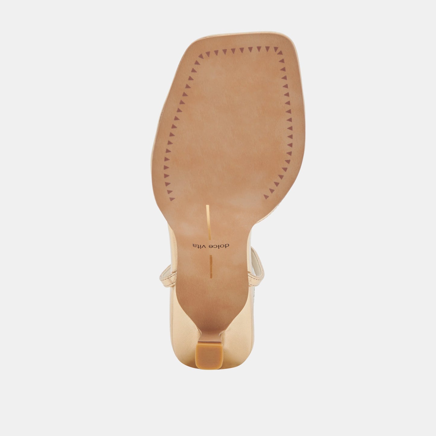Dolce Vita Manji Wide Light Gold Metallic Leather Heels