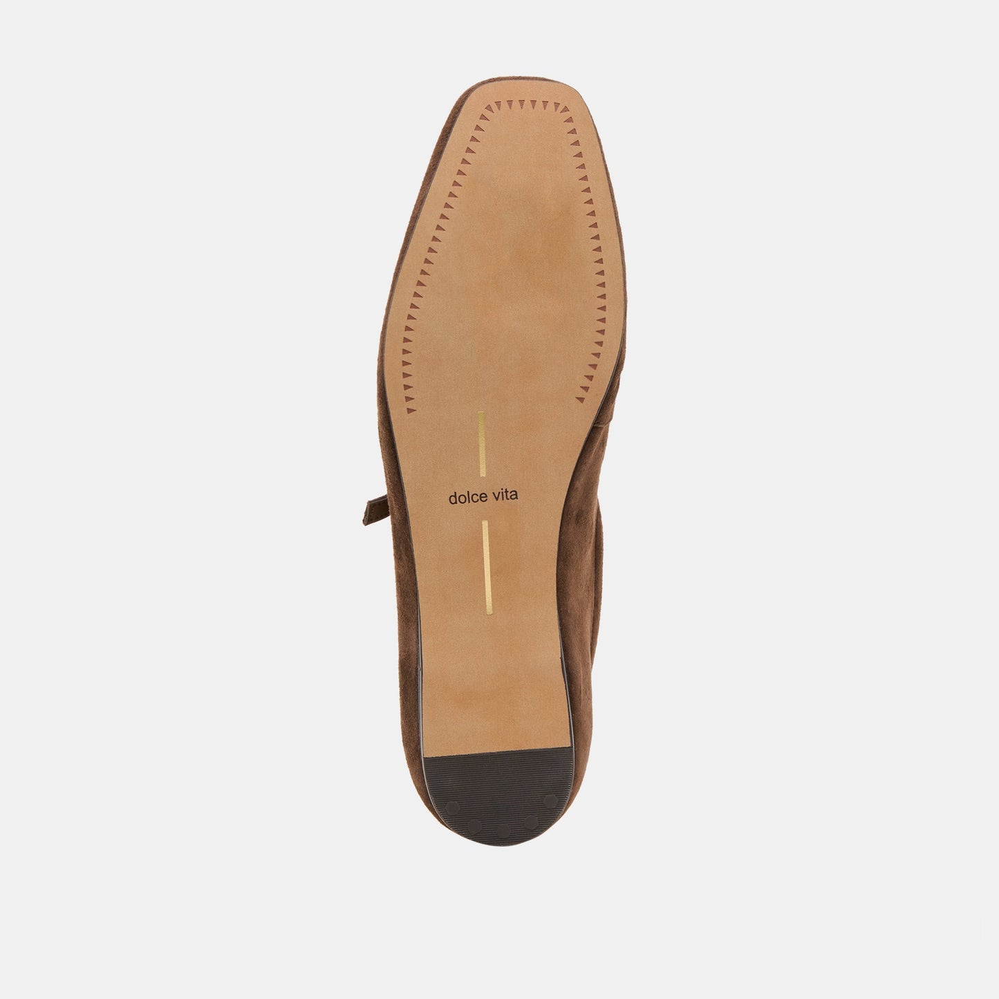 Dolce Vita Reyes Wide Dk Brown Suede Ballet Flats