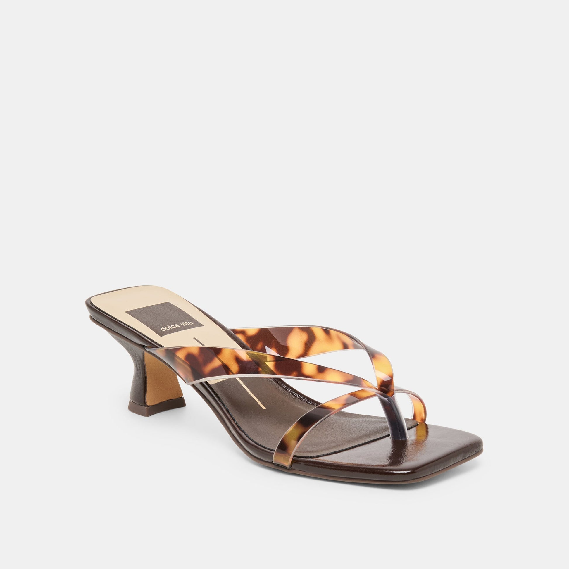 Dolce Vita Brevel Vinyl Tortoise Jelly Heels