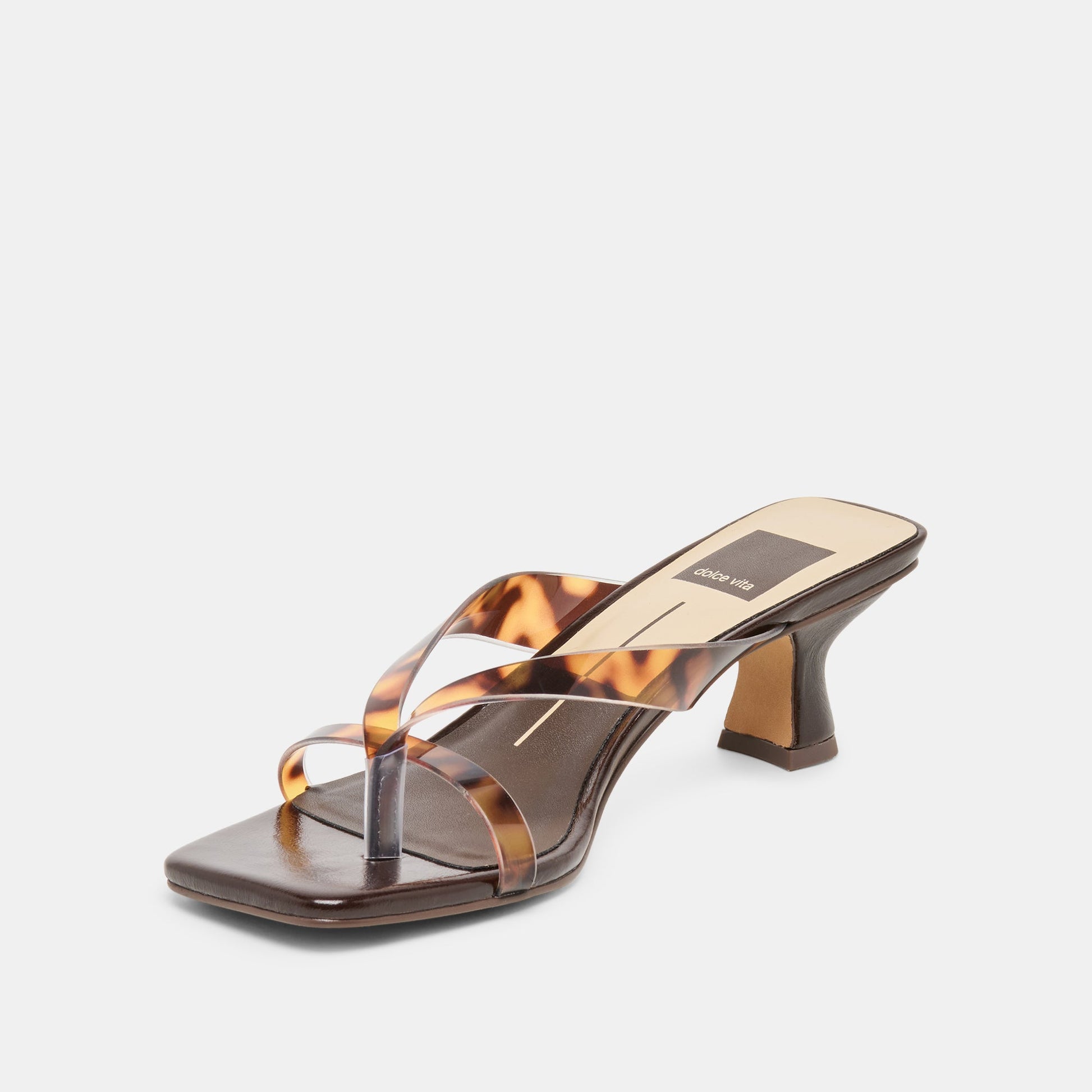 Dolce Vita Brevel Vinyl Tortoise Jelly Heels