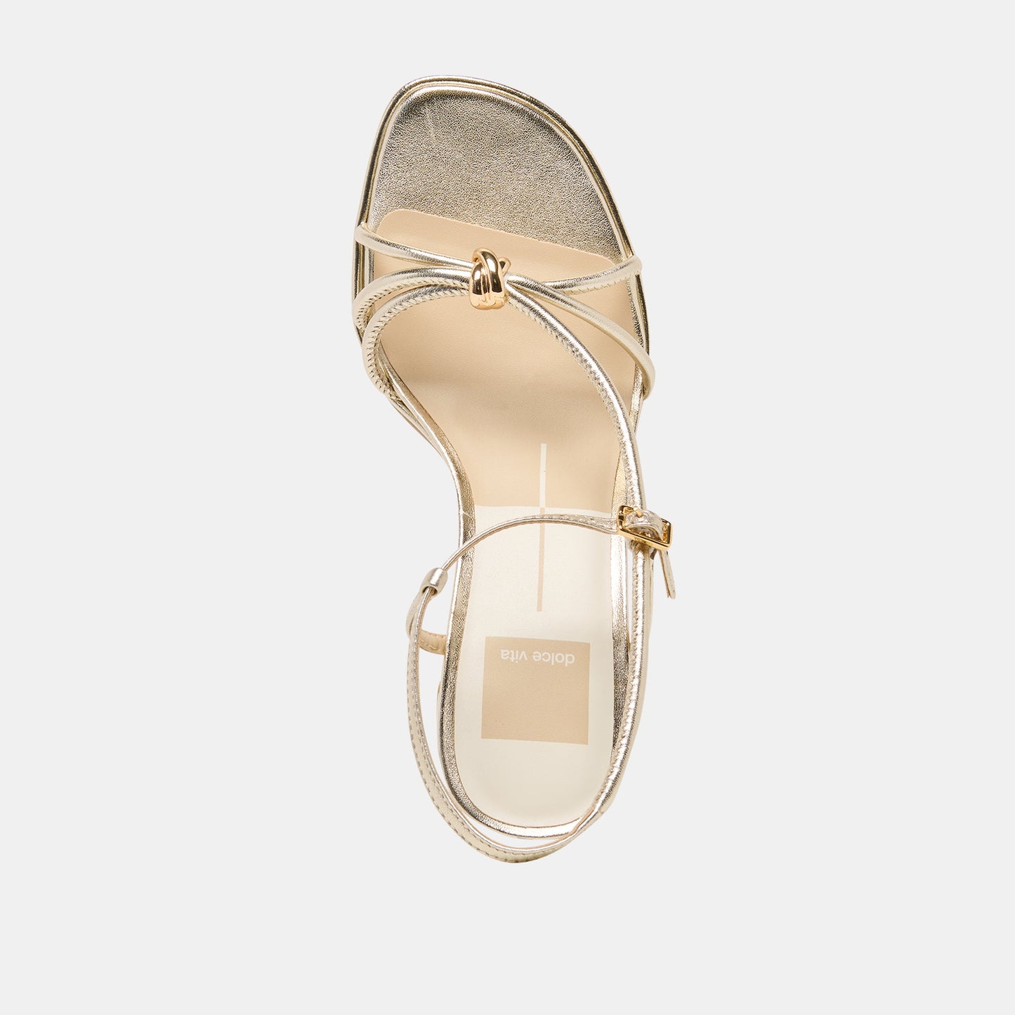 Dolce Vita Odete Gold Leather Heels