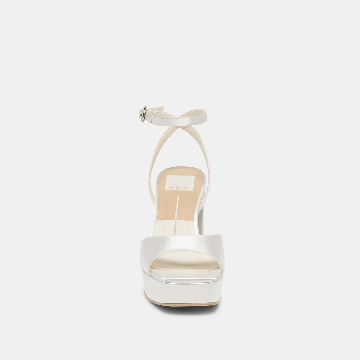 Dolce Vita Felica White Satin Heels