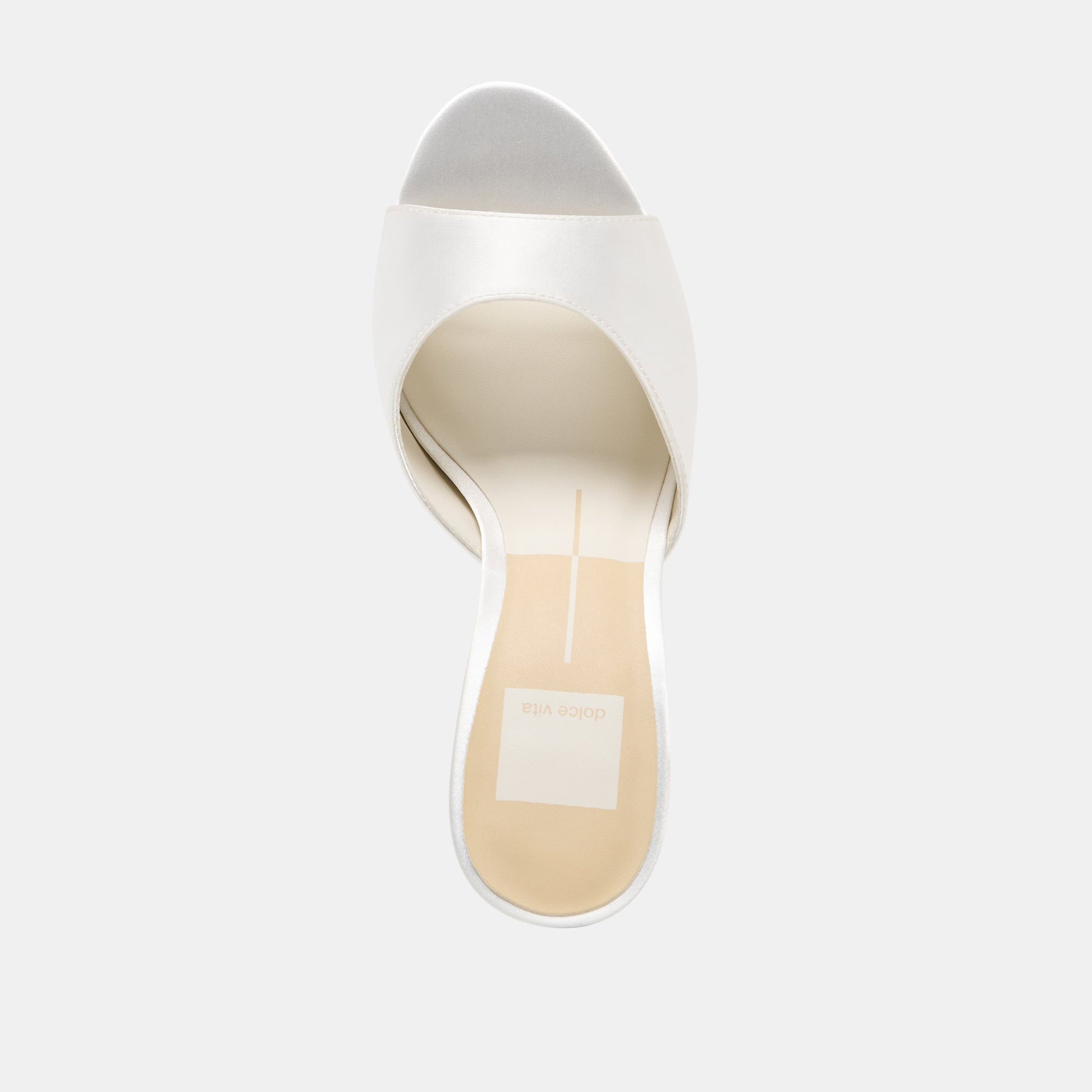 Dolce Vita Rosha True White Satin Heels