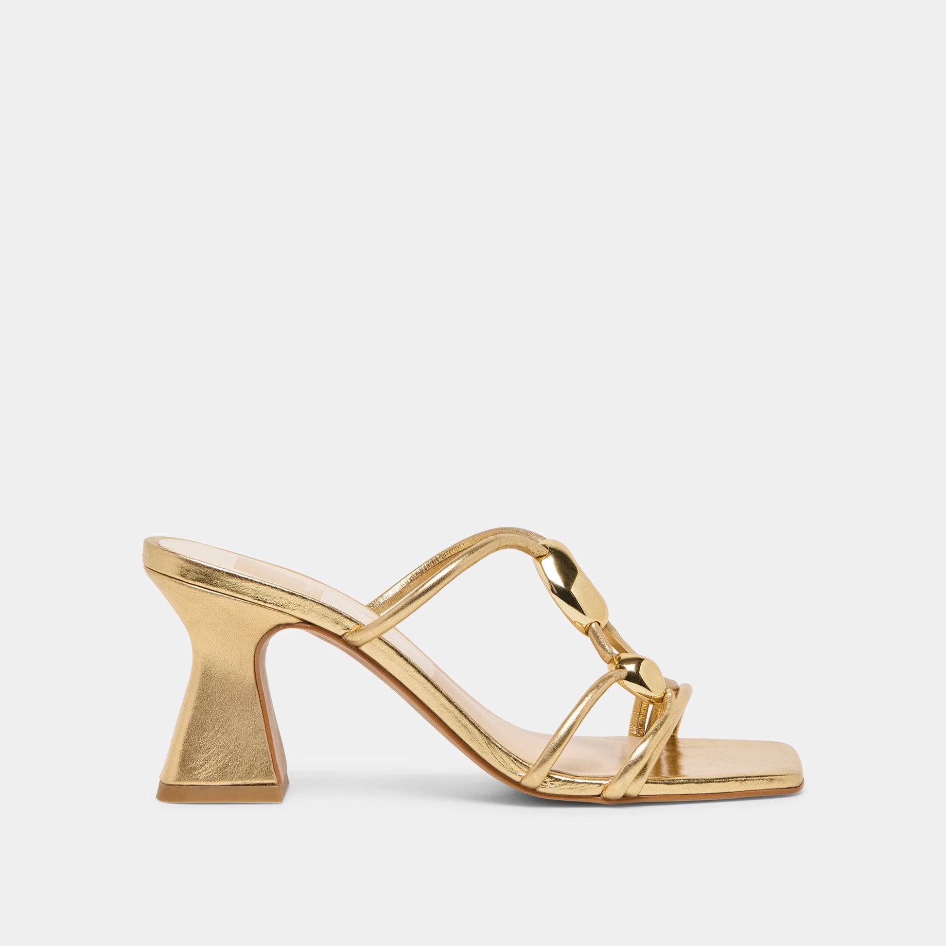 Dolce Vita Alayna Gold Leather Heels