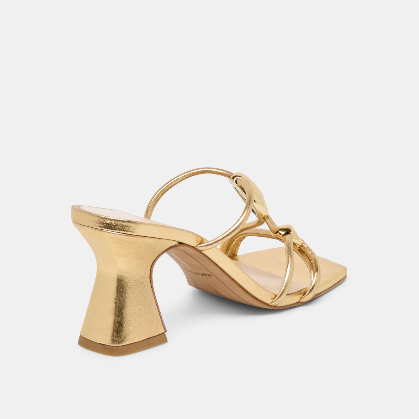 Dolce Vita Alayna Gold Leather Heels