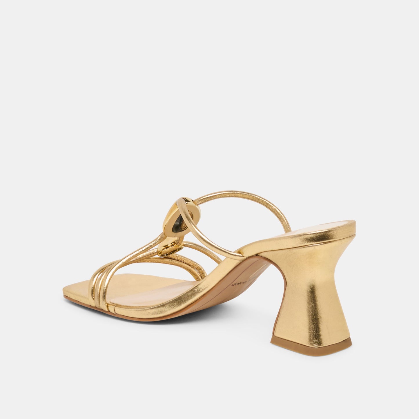 Dolce Vita Alayna Gold Leather Heels