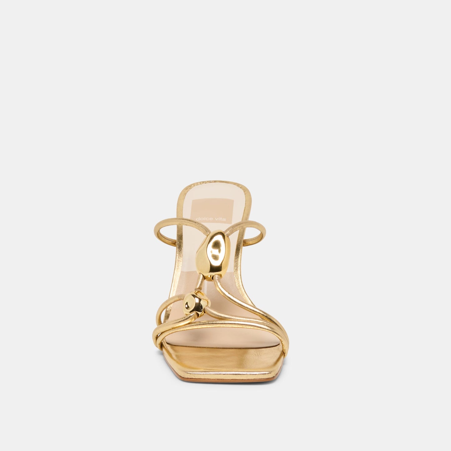 Dolce Vita Alayna Gold Leather Heels