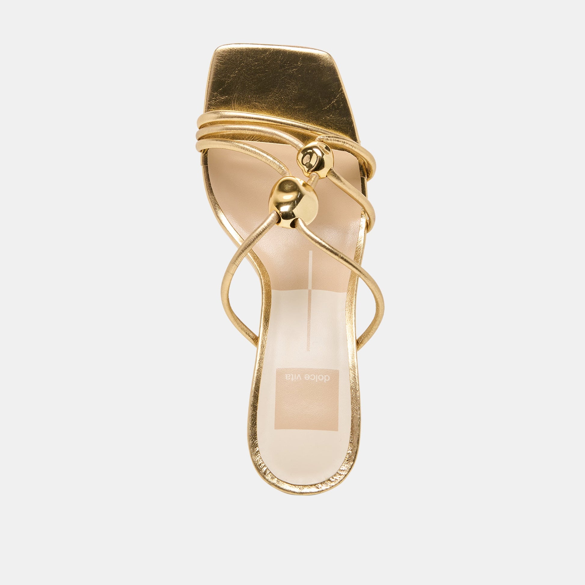 Dolce Vita Alayna Gold Leather Heels