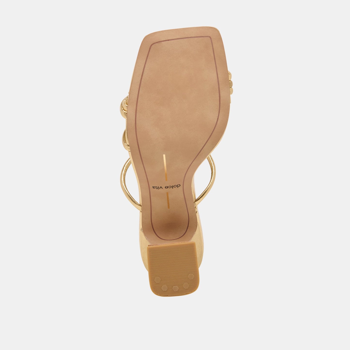 Dolce Vita Alayna Gold Leather Heels