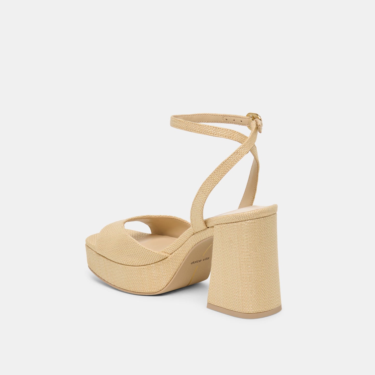 Dolce Vita Felica Natural Raffia Heels