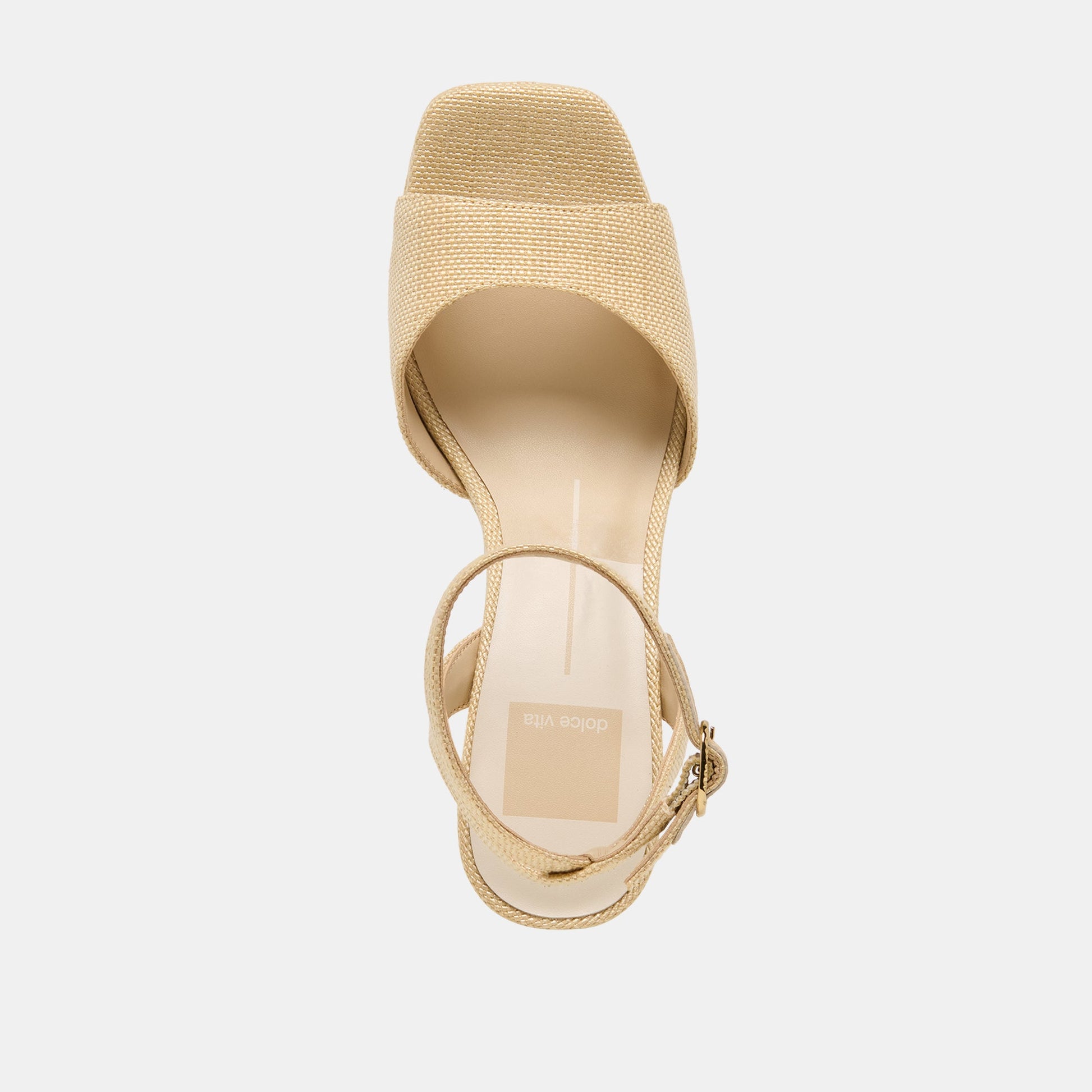 Dolce Vita Felica Natural Raffia Heels