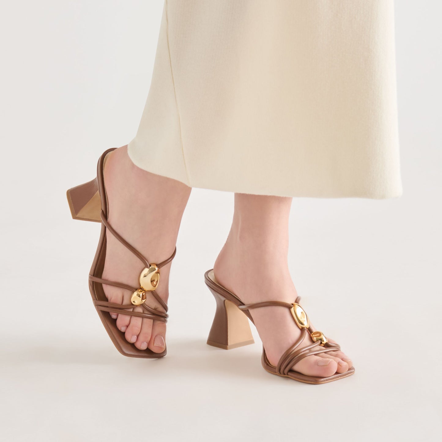 Dolce Vita Alayna Cognac Leather Heels