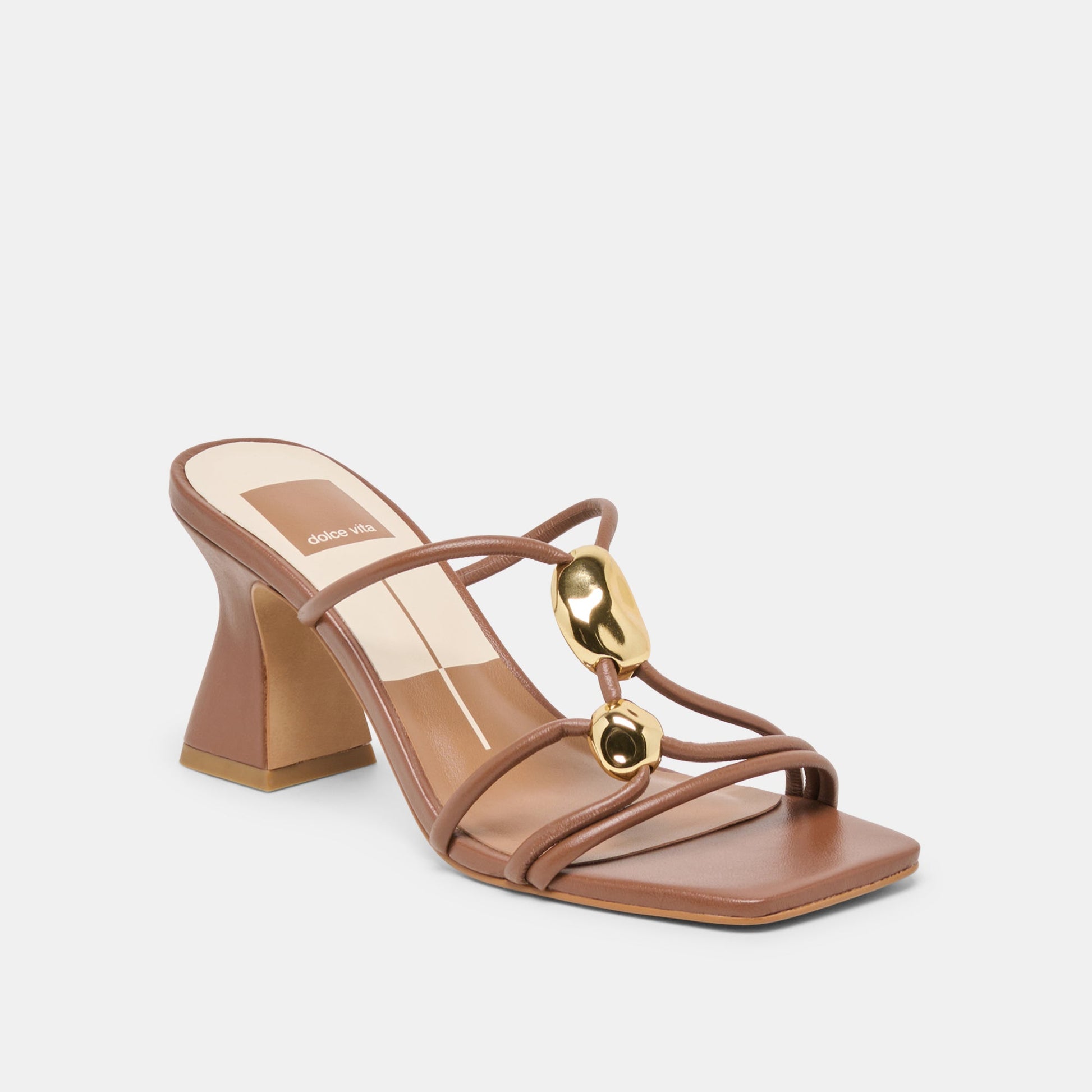 Dolce Vita Alayna Cognac Leather Heels