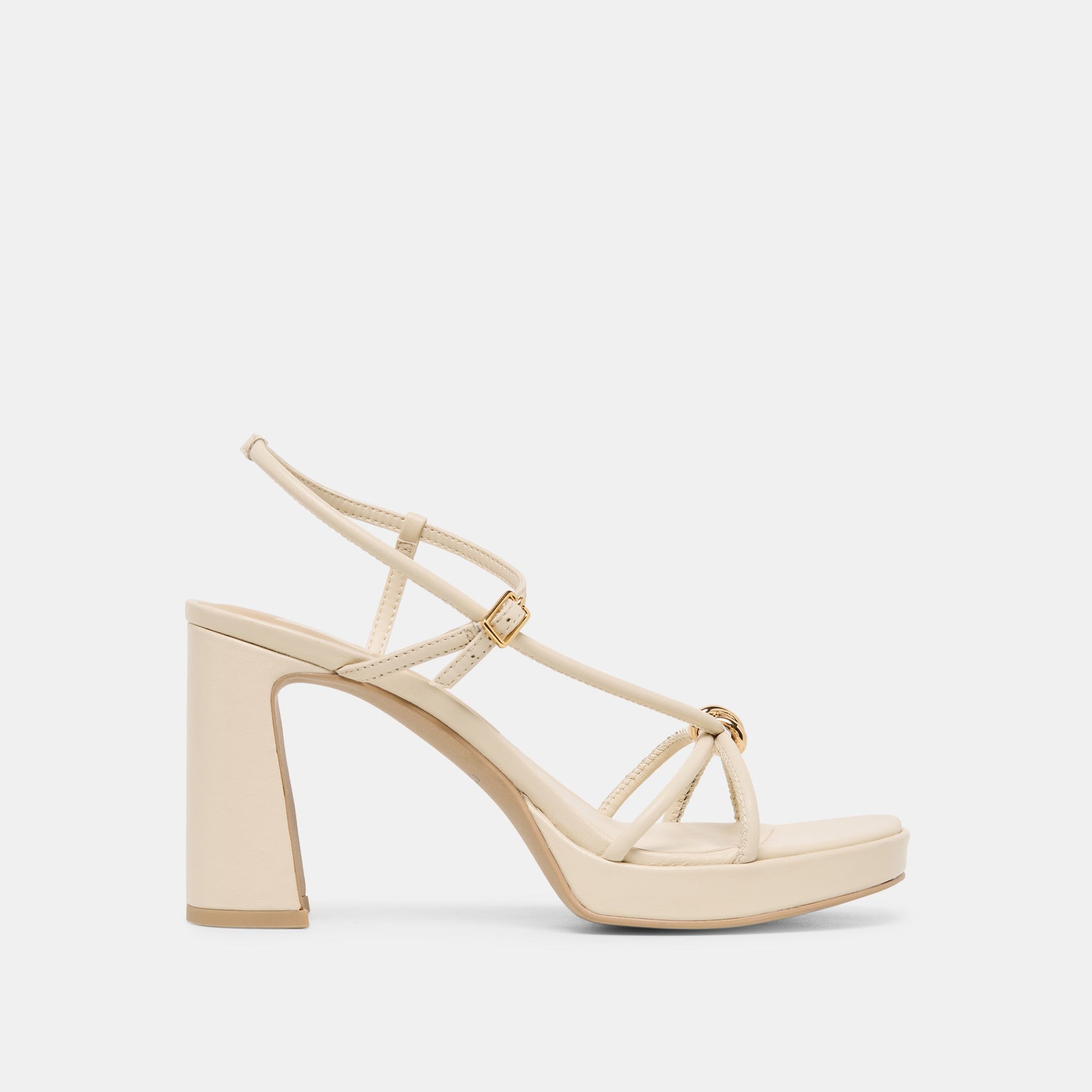 Dolce Vita Odete Creme Leather Heels