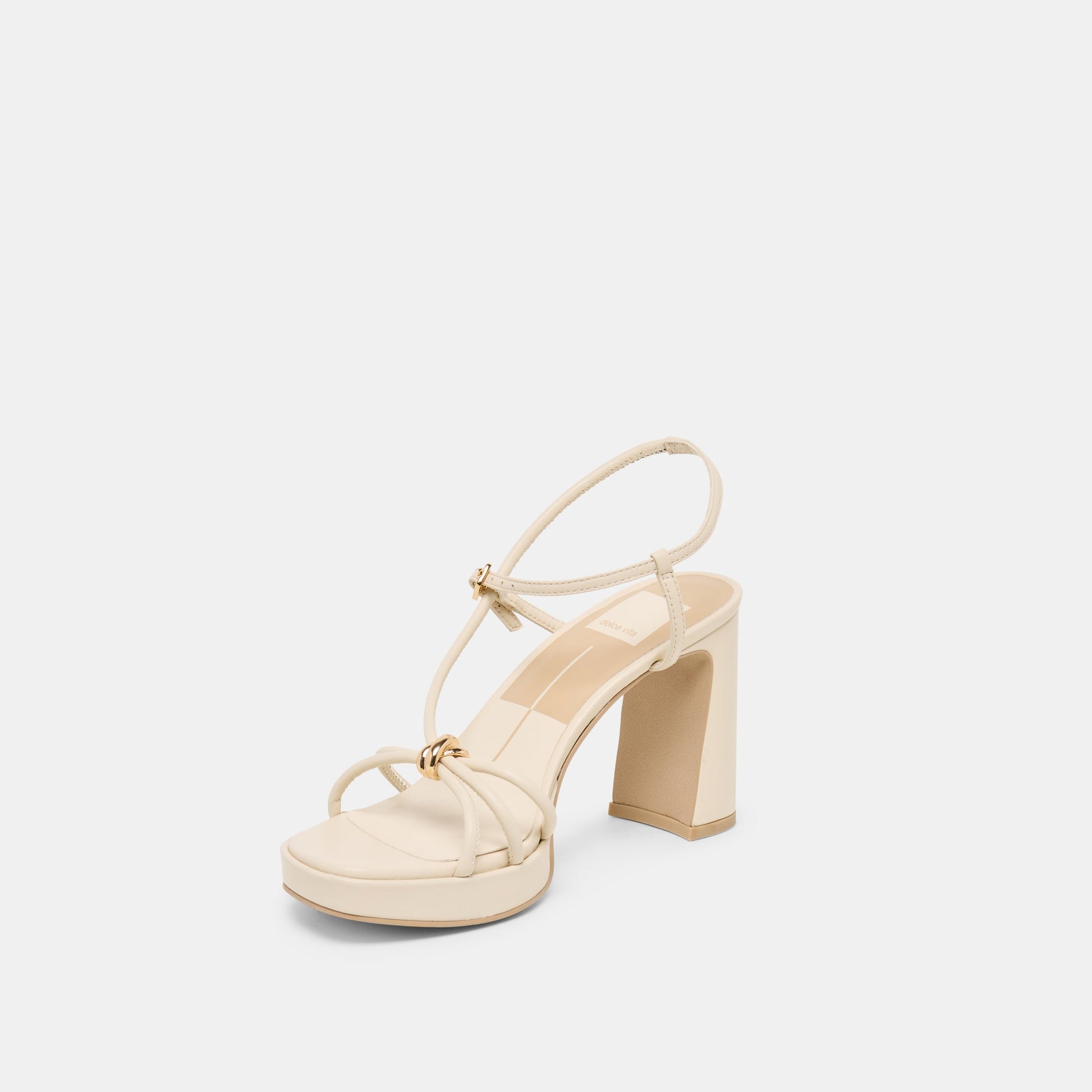 Dolce Vita Odete Creme Leather Heels