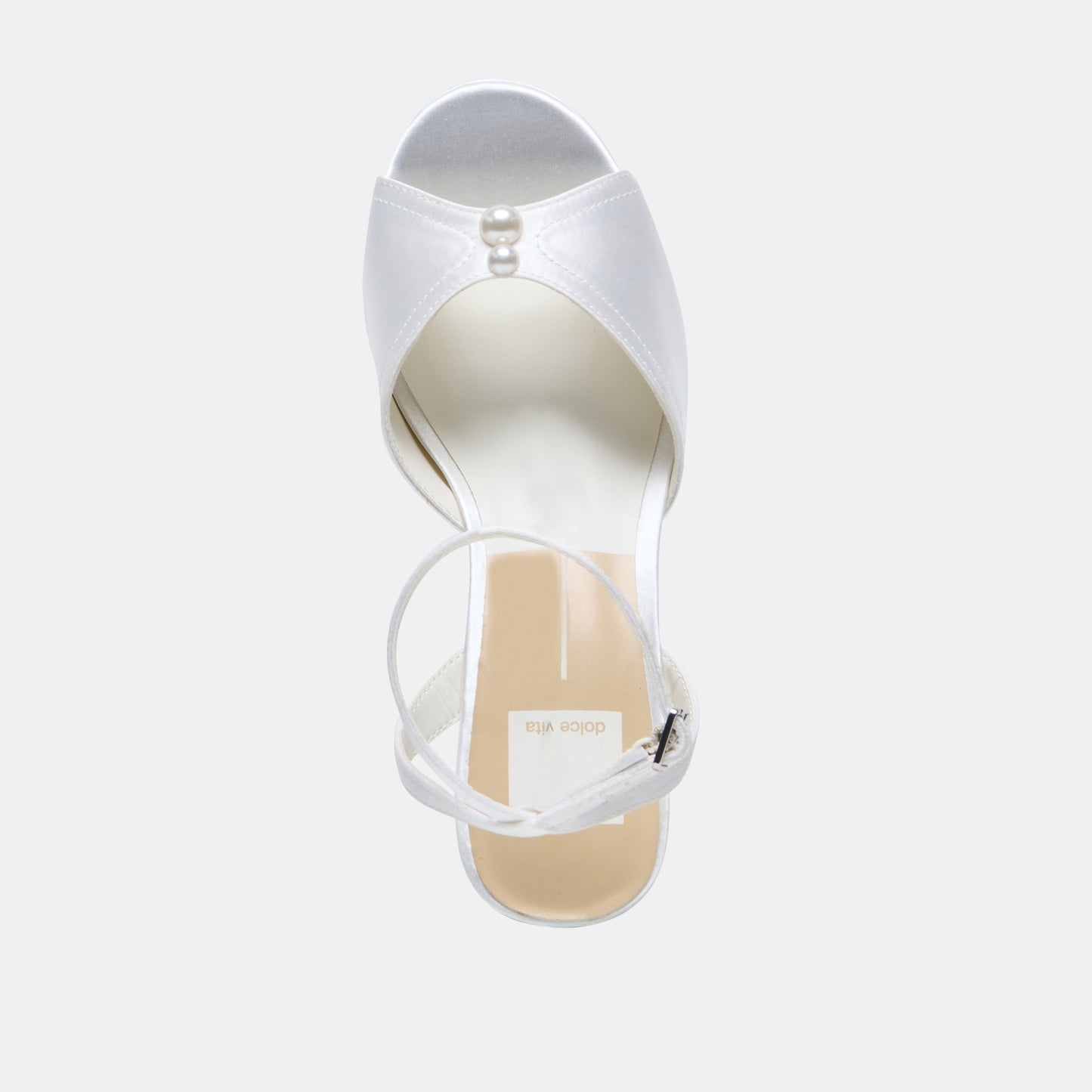 Dolce Vita Bryla White Satin Heels