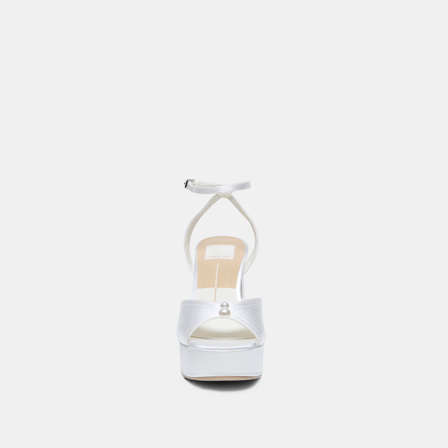 Dolce Vita Bryla White Satin Heels
