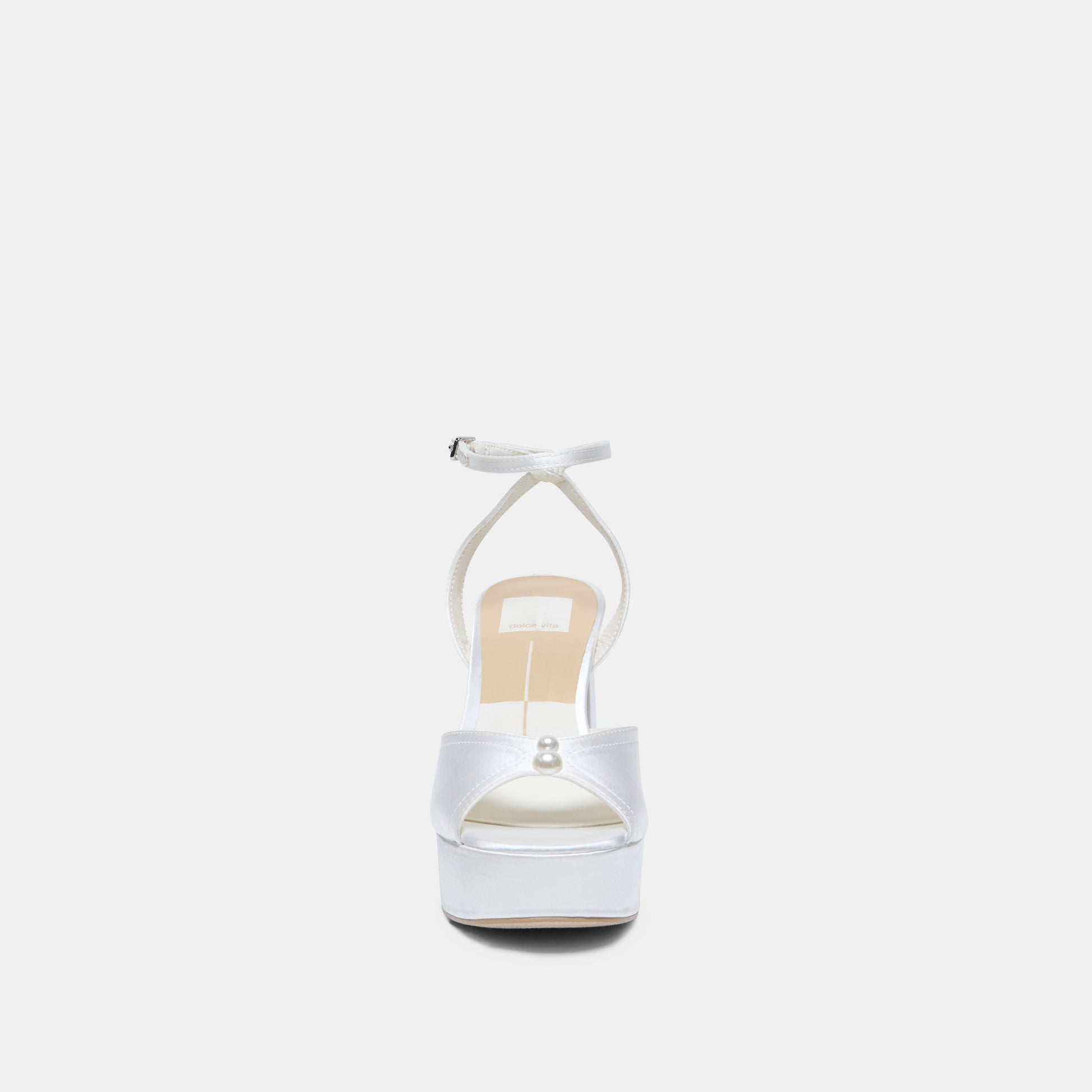 Dolce Vita Bryla White Satin Heels