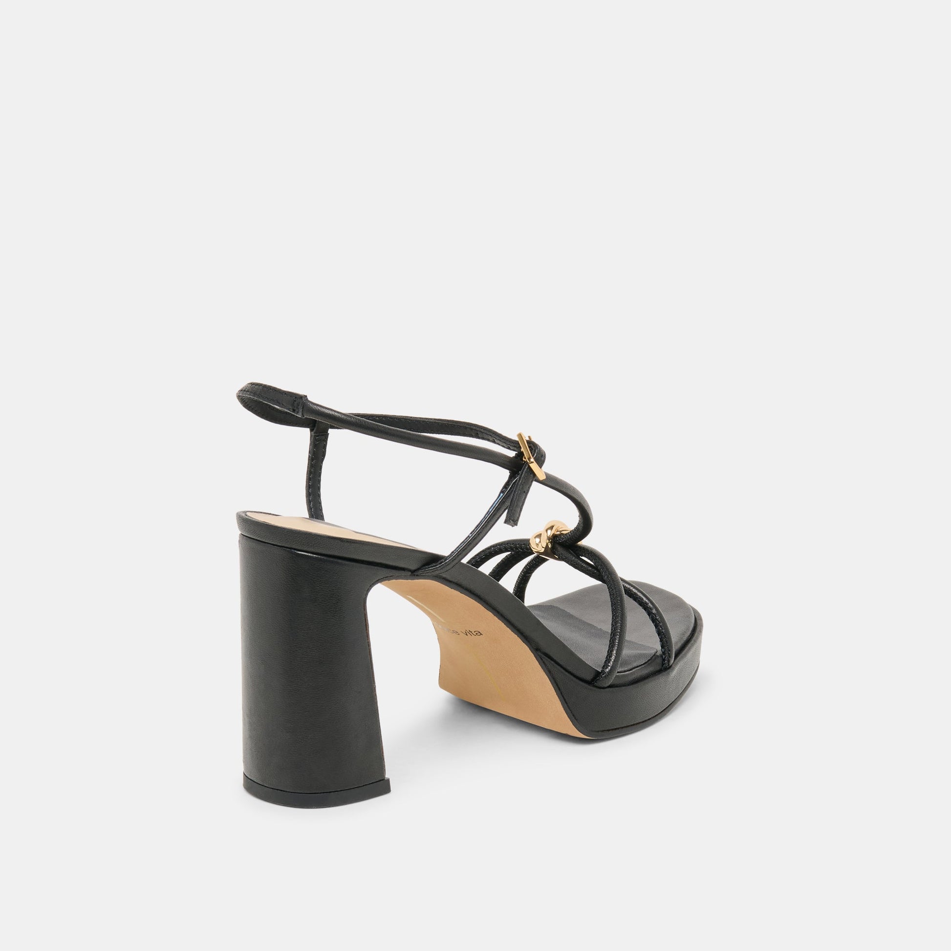 Dolce Vita Odete Black Leather Heels