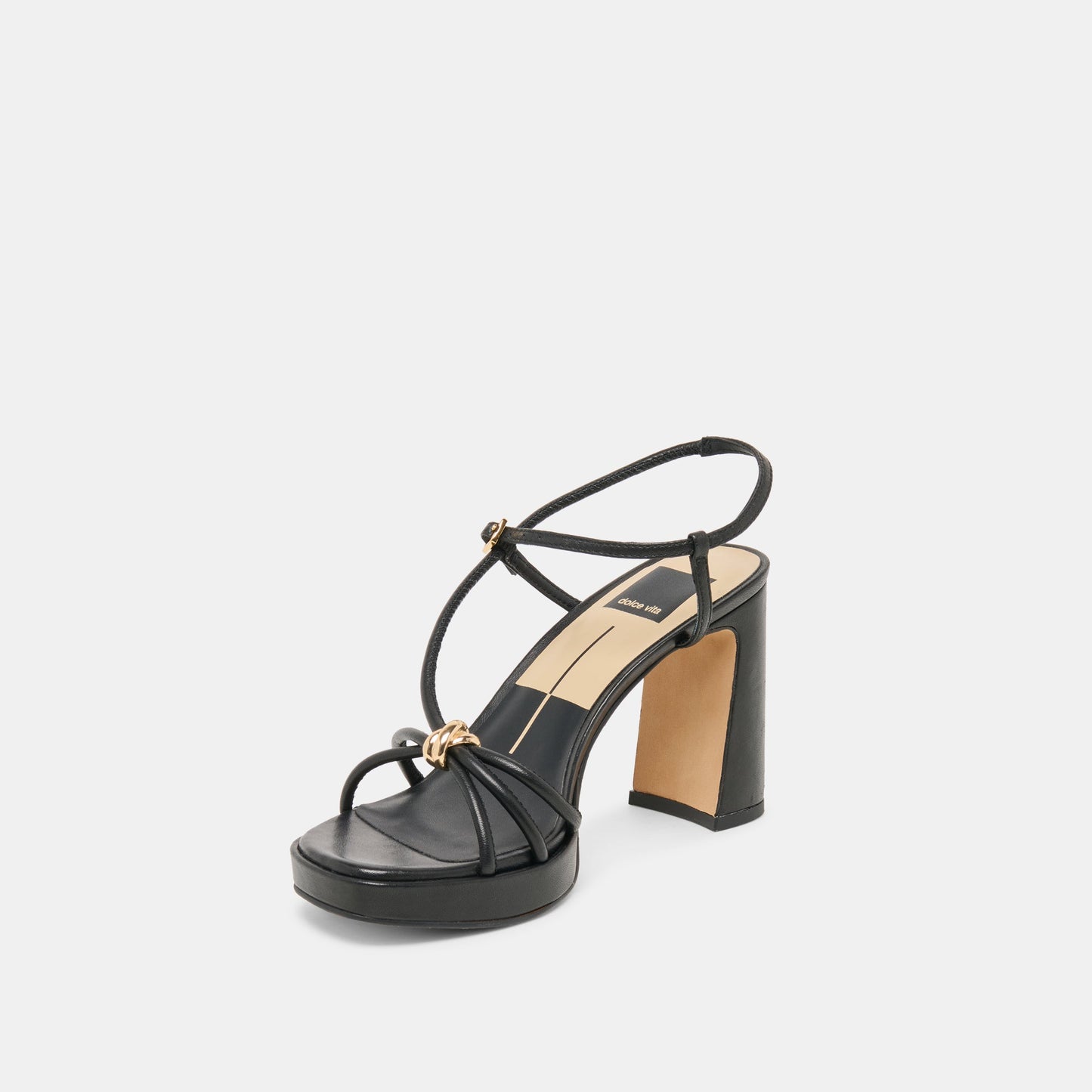 Dolce Vita Odete Black Leather Heels