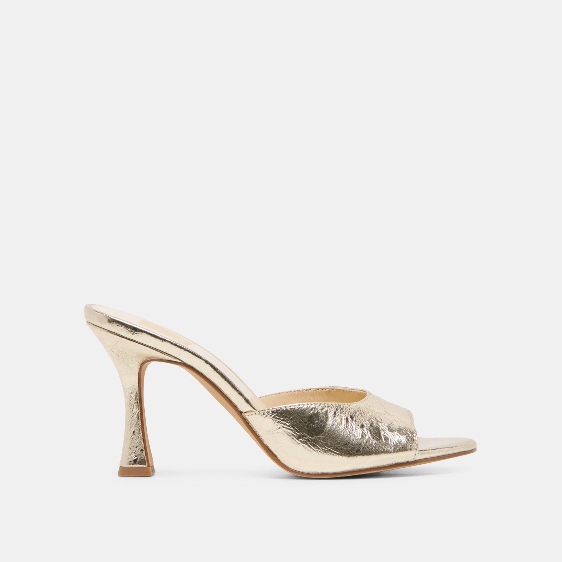Dolce Vita Rosha Platinum Distressed Leather Heels