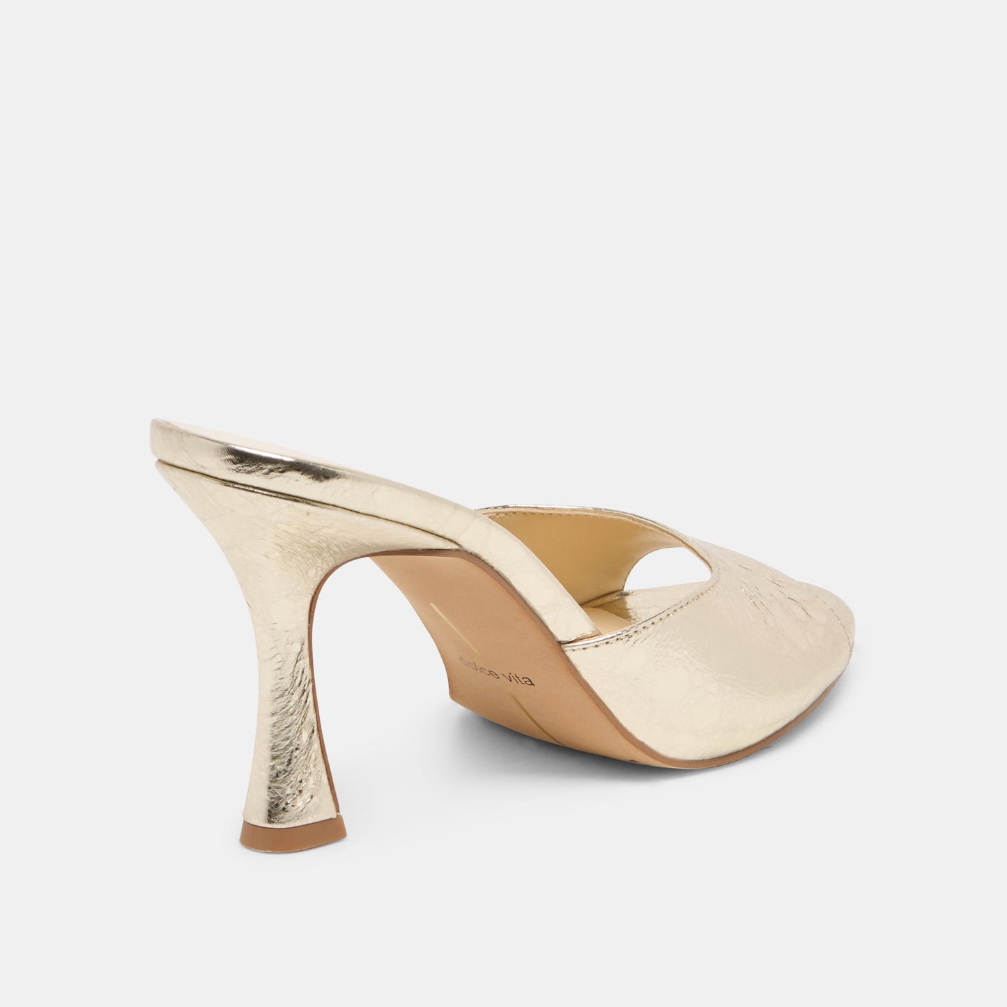 Dolce Vita Rosha Platinum Distressed Leather Heels