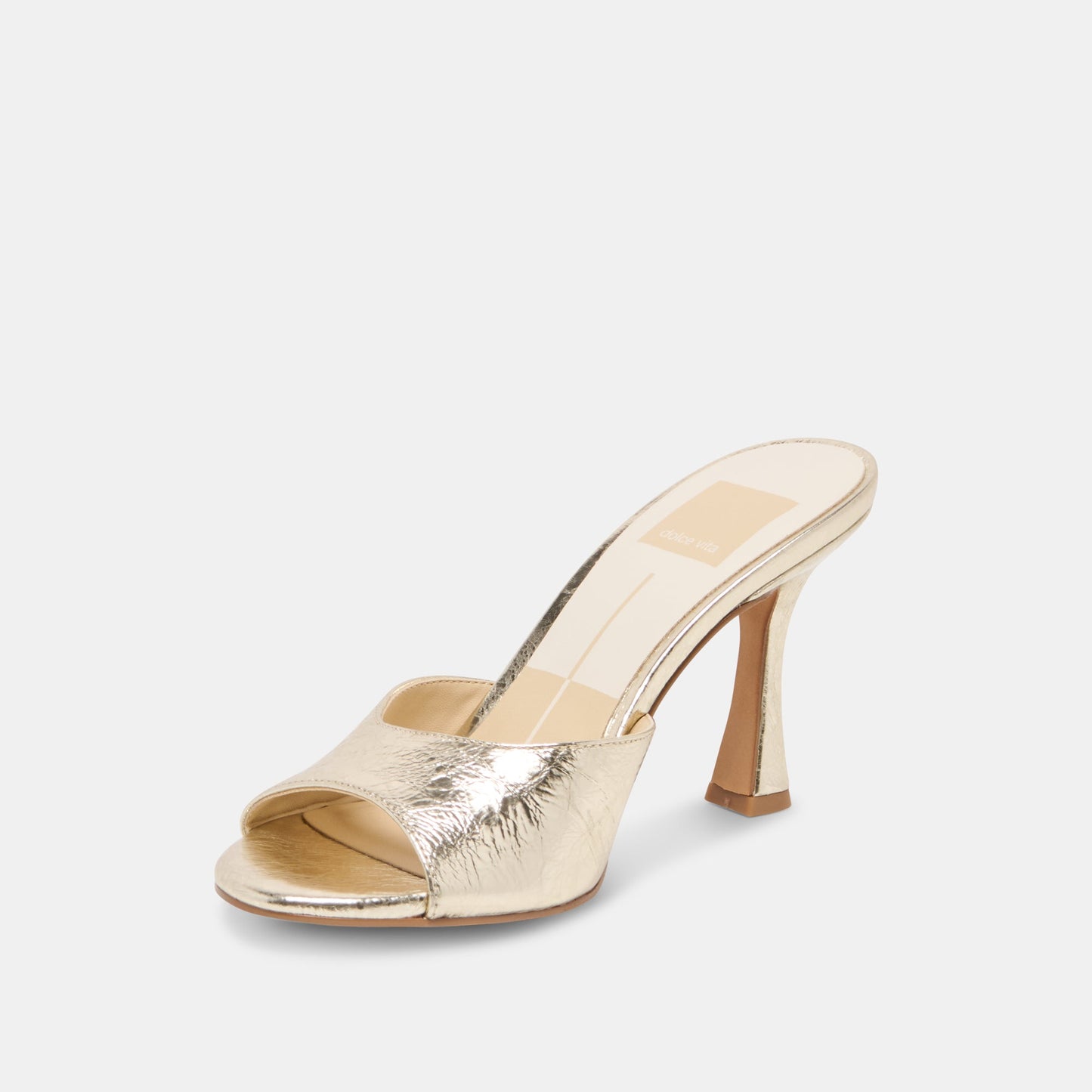 Dolce Vita Rosha Platinum Distressed Leather Heels