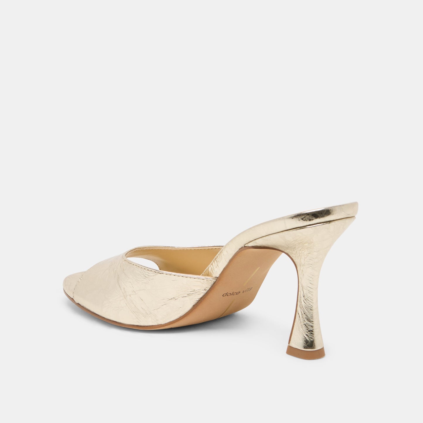 Dolce Vita Rosha Platinum Distressed Leather Heels