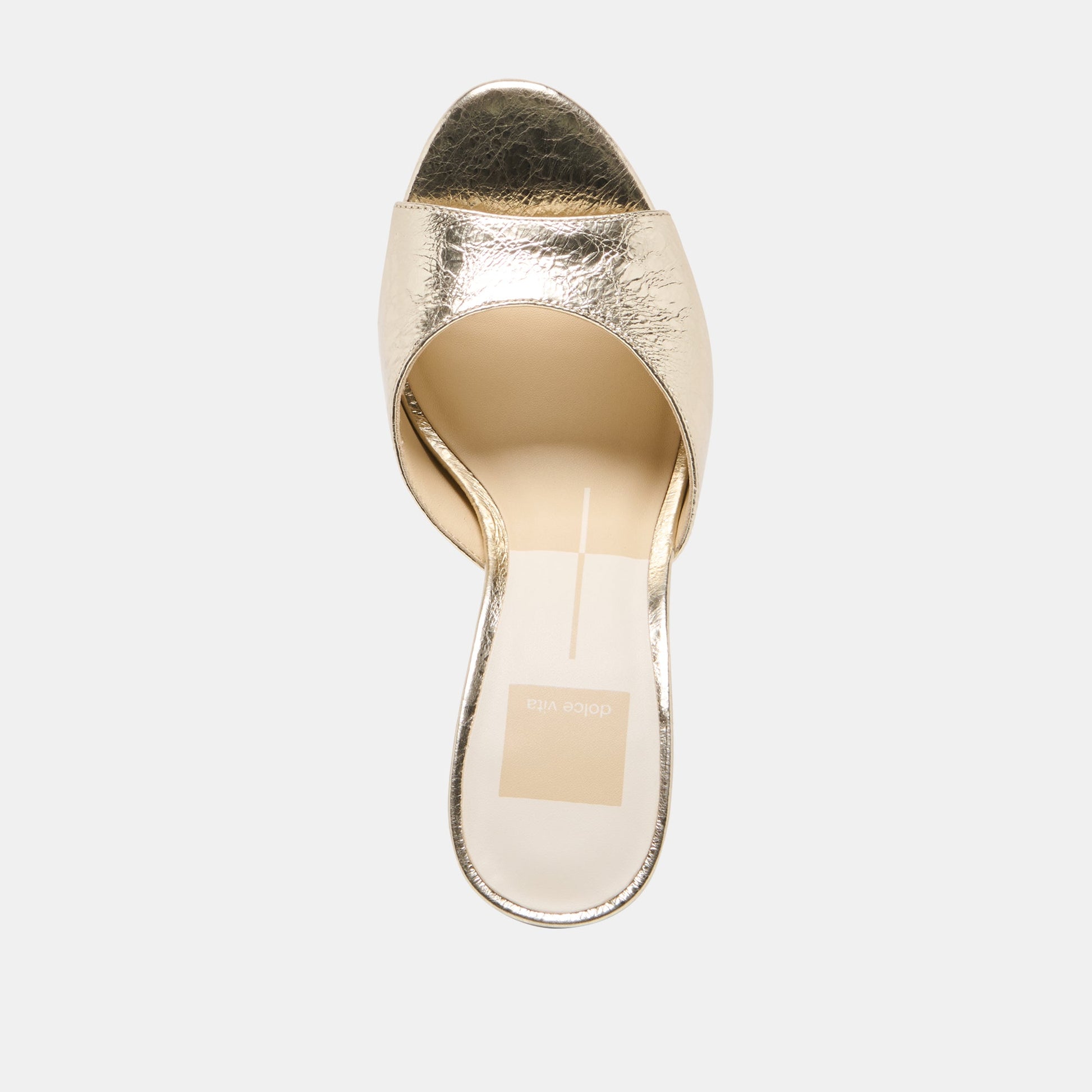 Dolce Vita Rosha Platinum Distressed Leather Heels