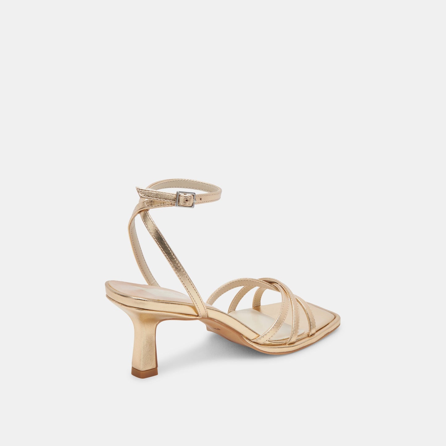 Dolce Vita Manji Wide Light Gold Metallic Leather Heels