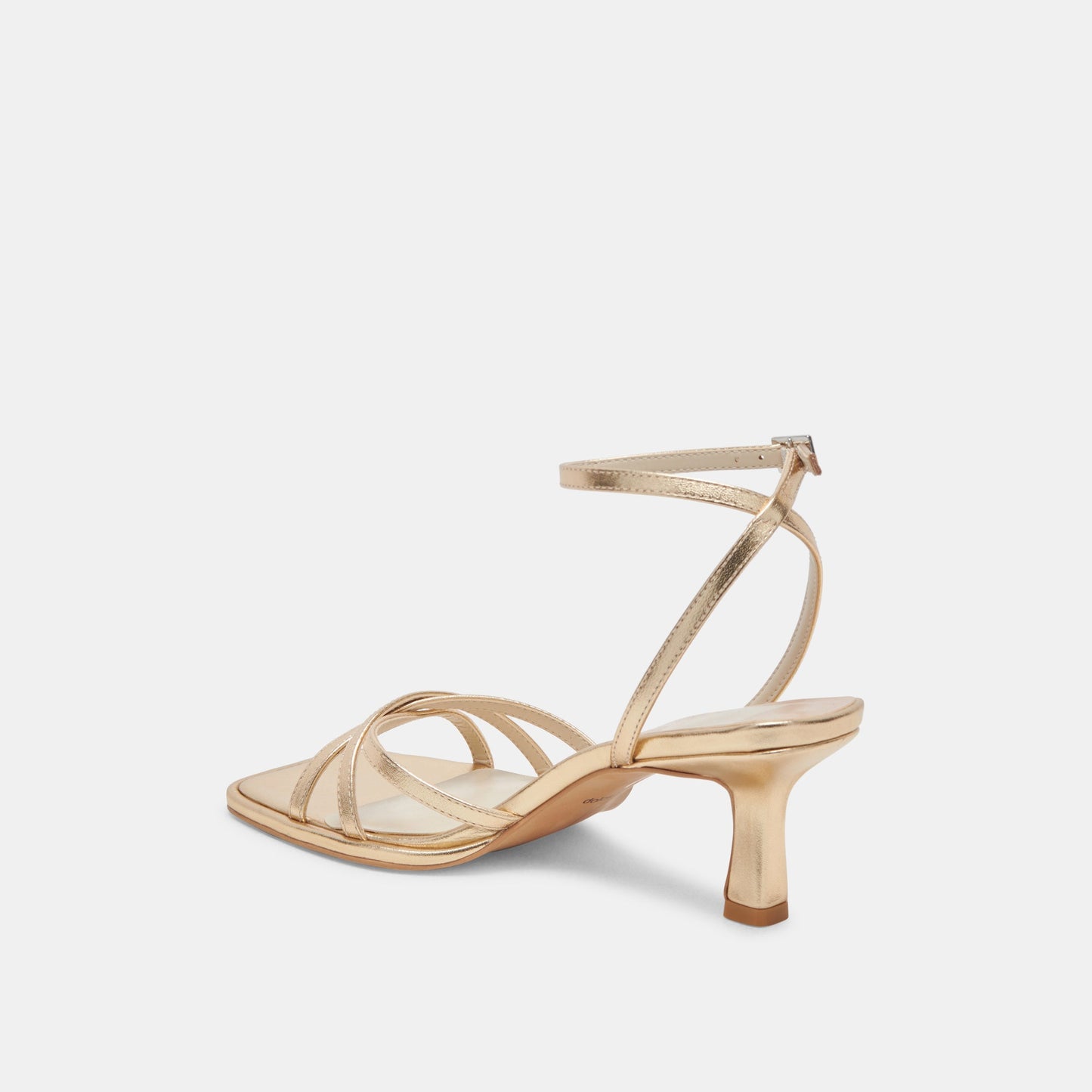 Dolce Vita Manji Wide Light Gold Metallic Leather Heels