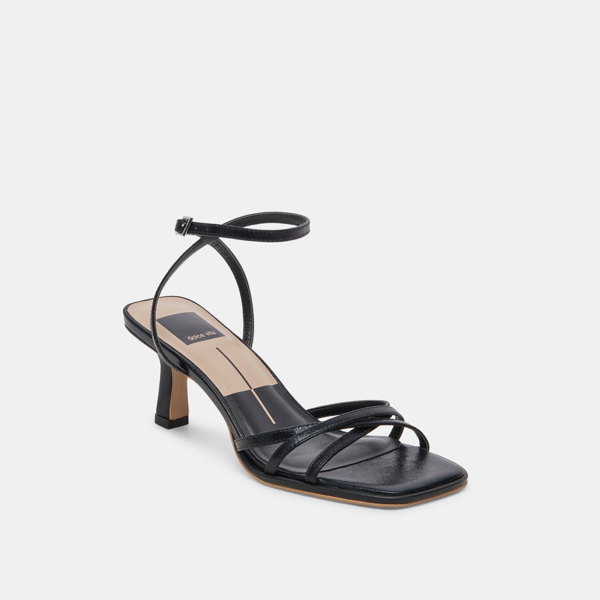Dolce Vita Manji Wide Midnight Patent Leather Heels