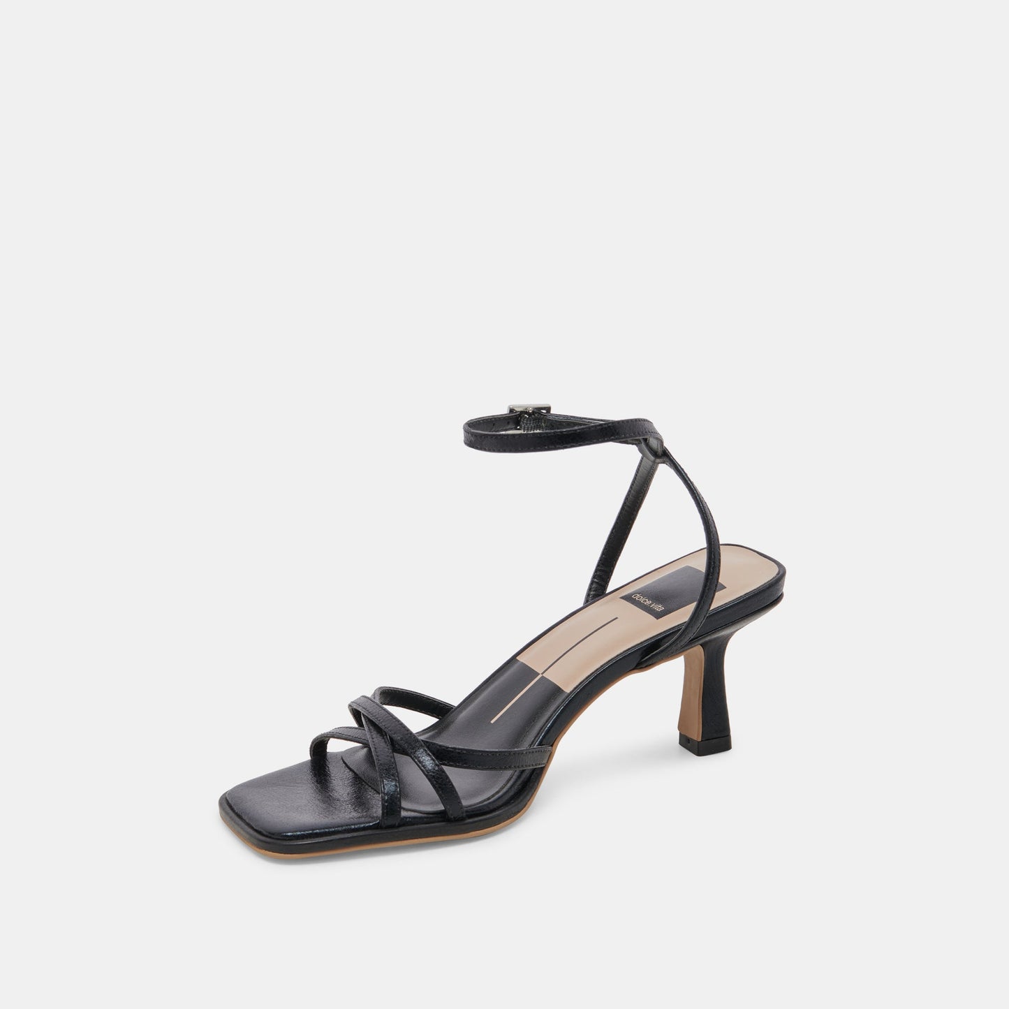 Dolce Vita Manji Wide Midnight Patent Leather Heels