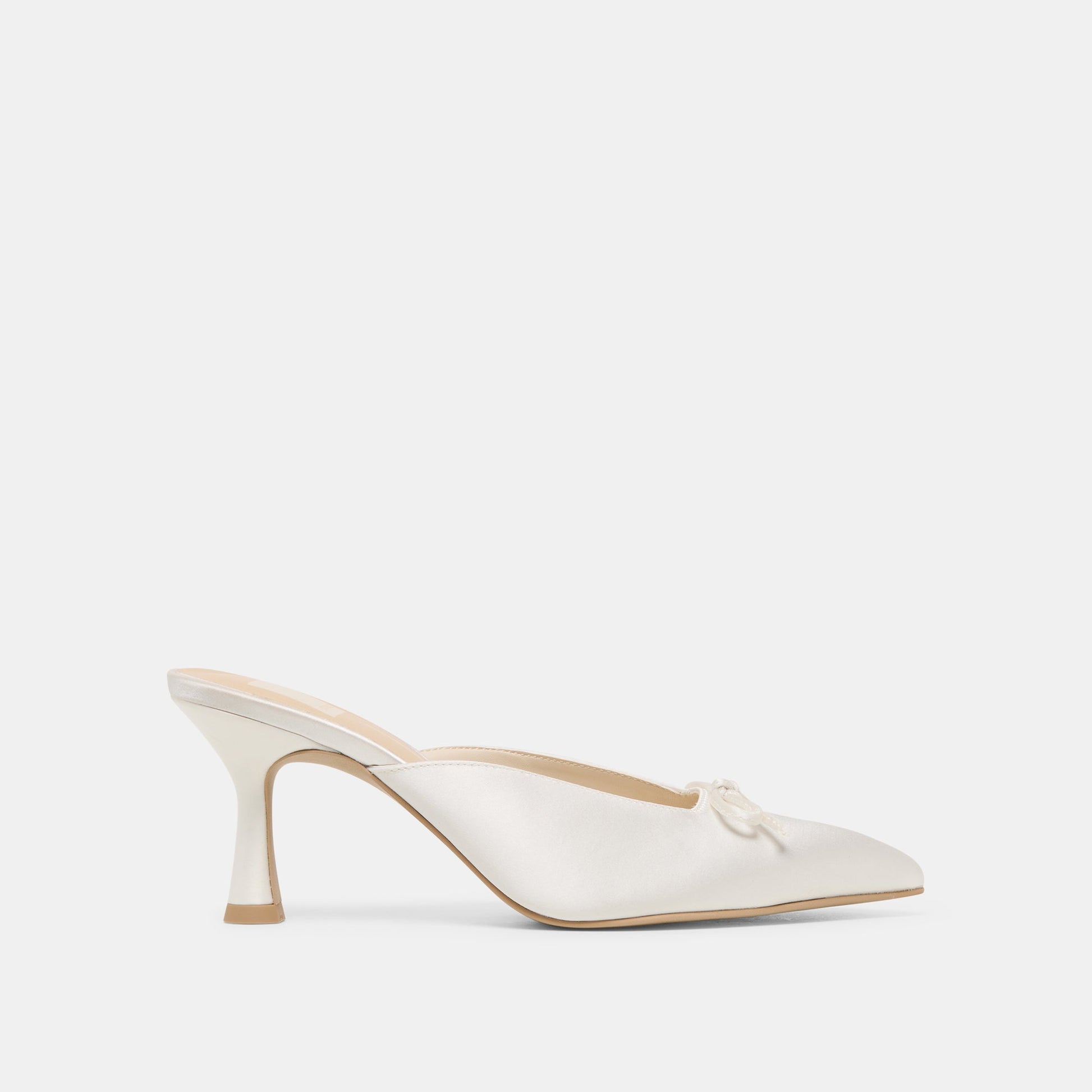Dolce Vita Cleo High Off White Satin Heels