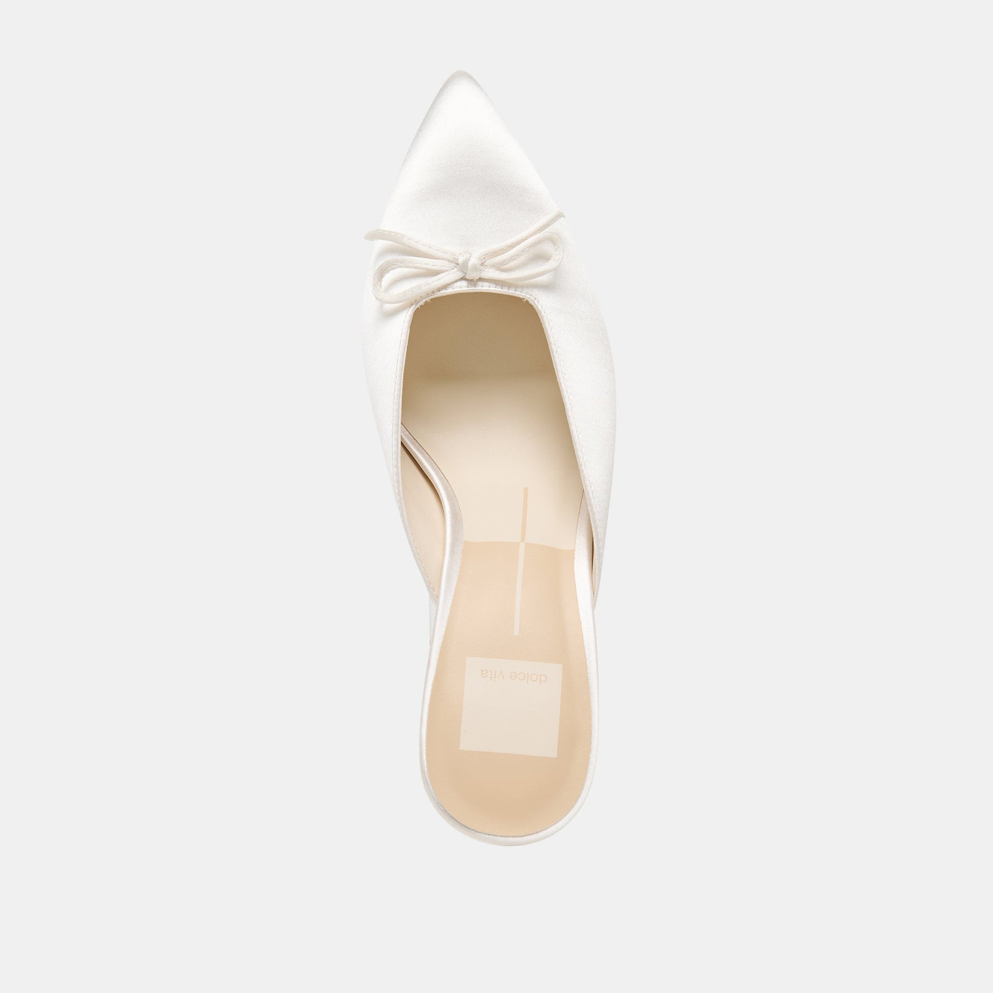 Dolce Vita Cleo High Off White Satin Heels