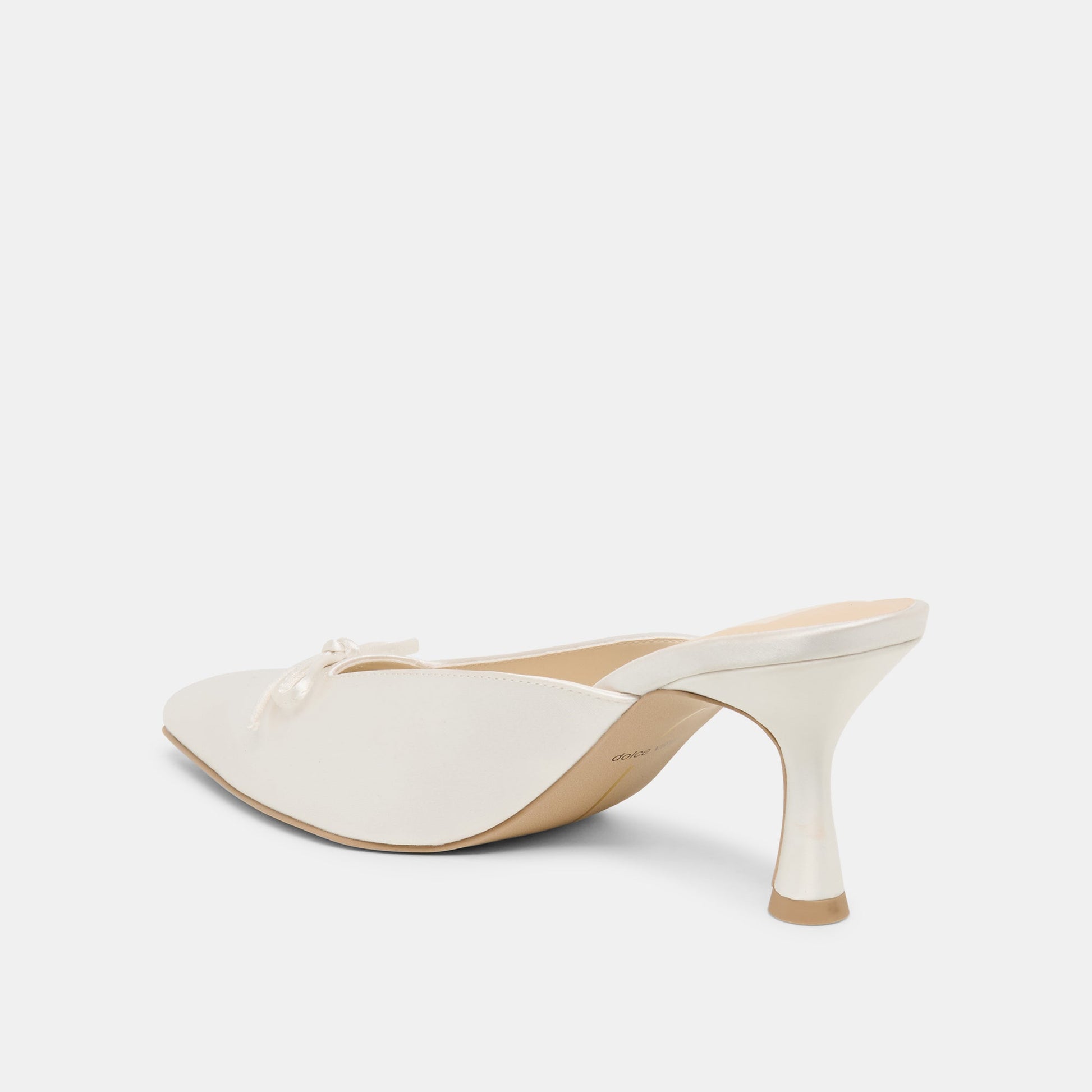 Dolce Vita Cleo High Off White Satin Heels