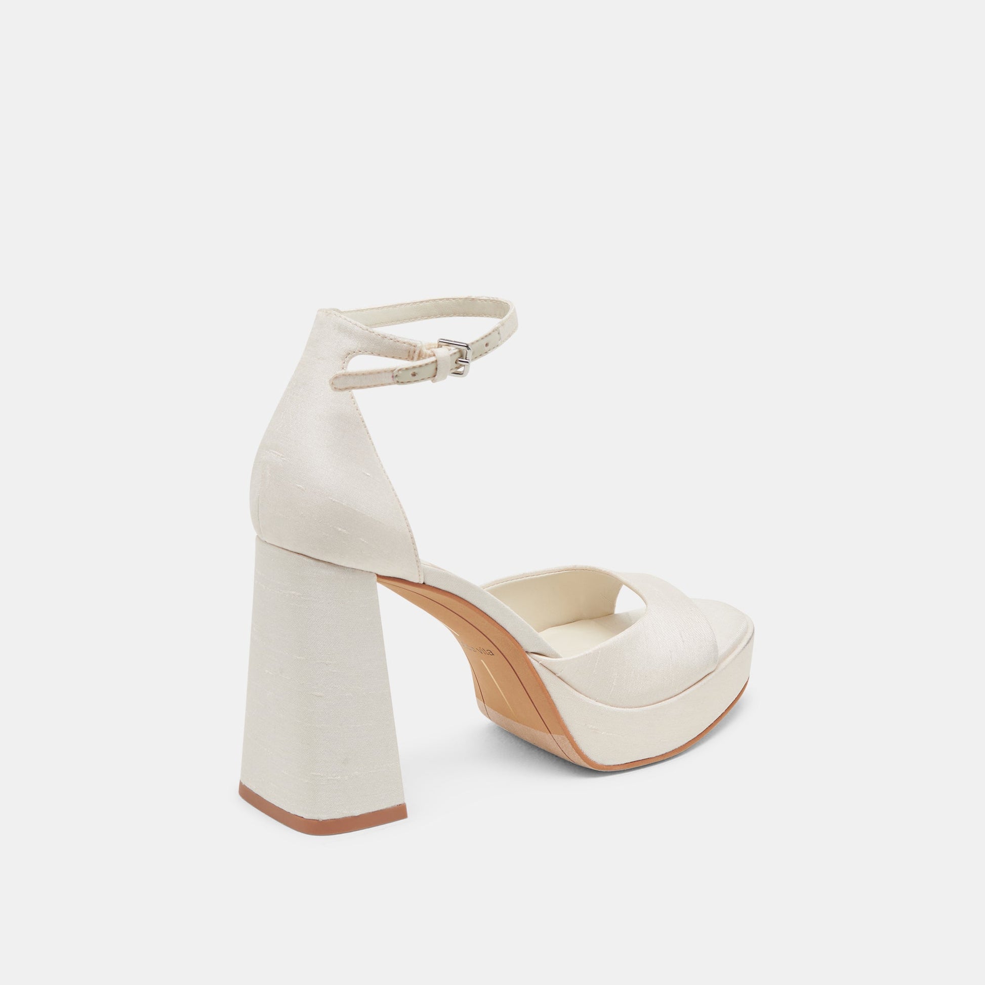 Dolce Vita PANDRO WIDE HEELS WHITE SATIN
 – Dolce Vita