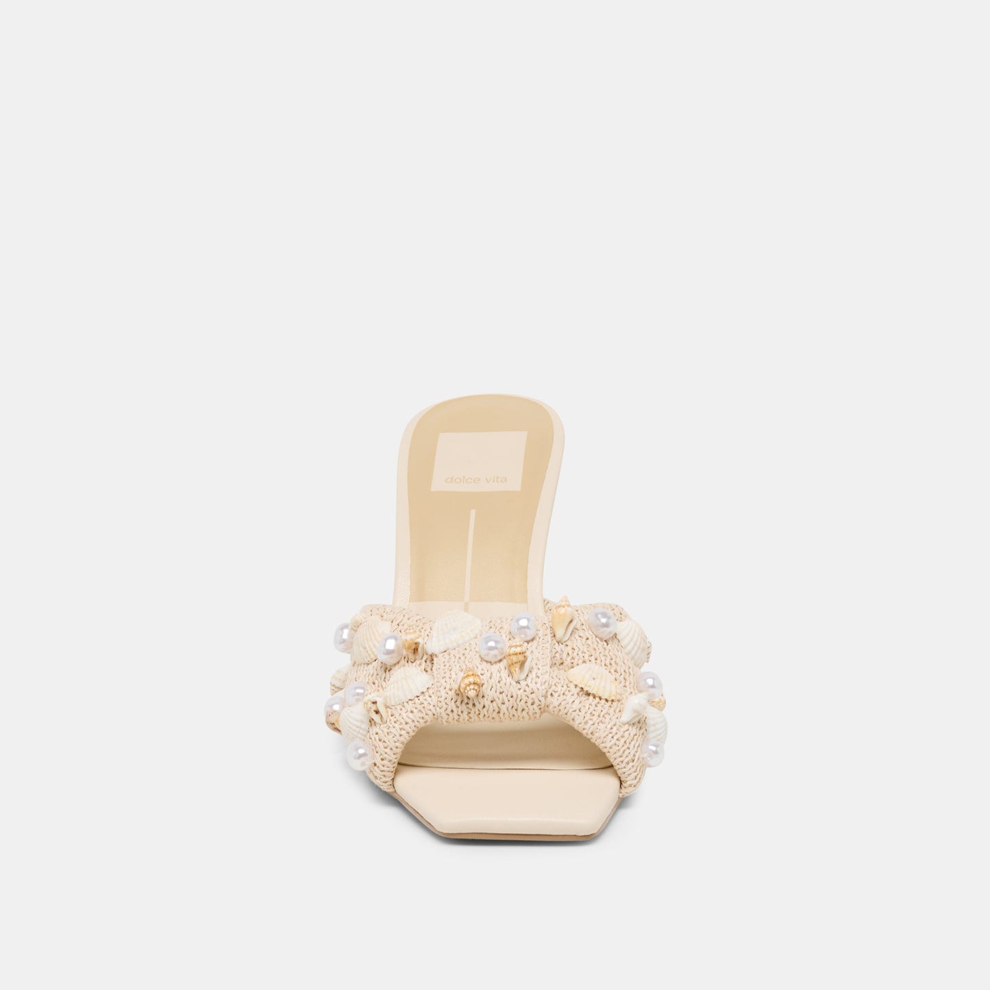 Dolce Vita Tylah Oatmeal Beaded Raffia Heels