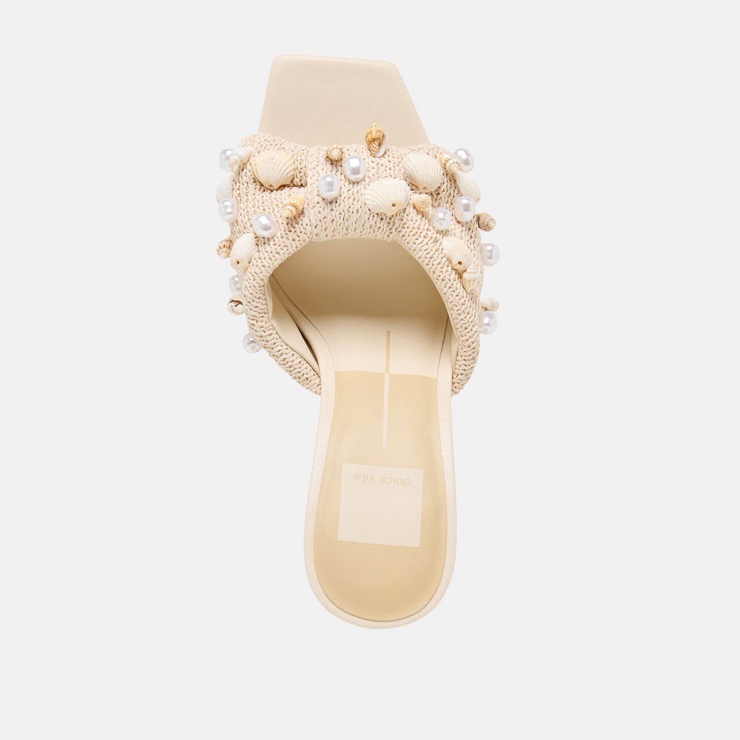 Dolce Vita Tylah Oatmeal Beaded Raffia Heels