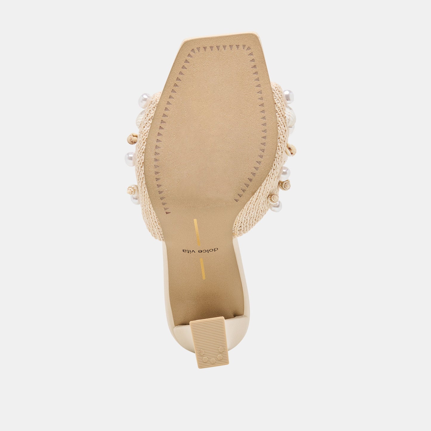 Dolce Vita Tylah Oatmeal Beaded Raffia Heels