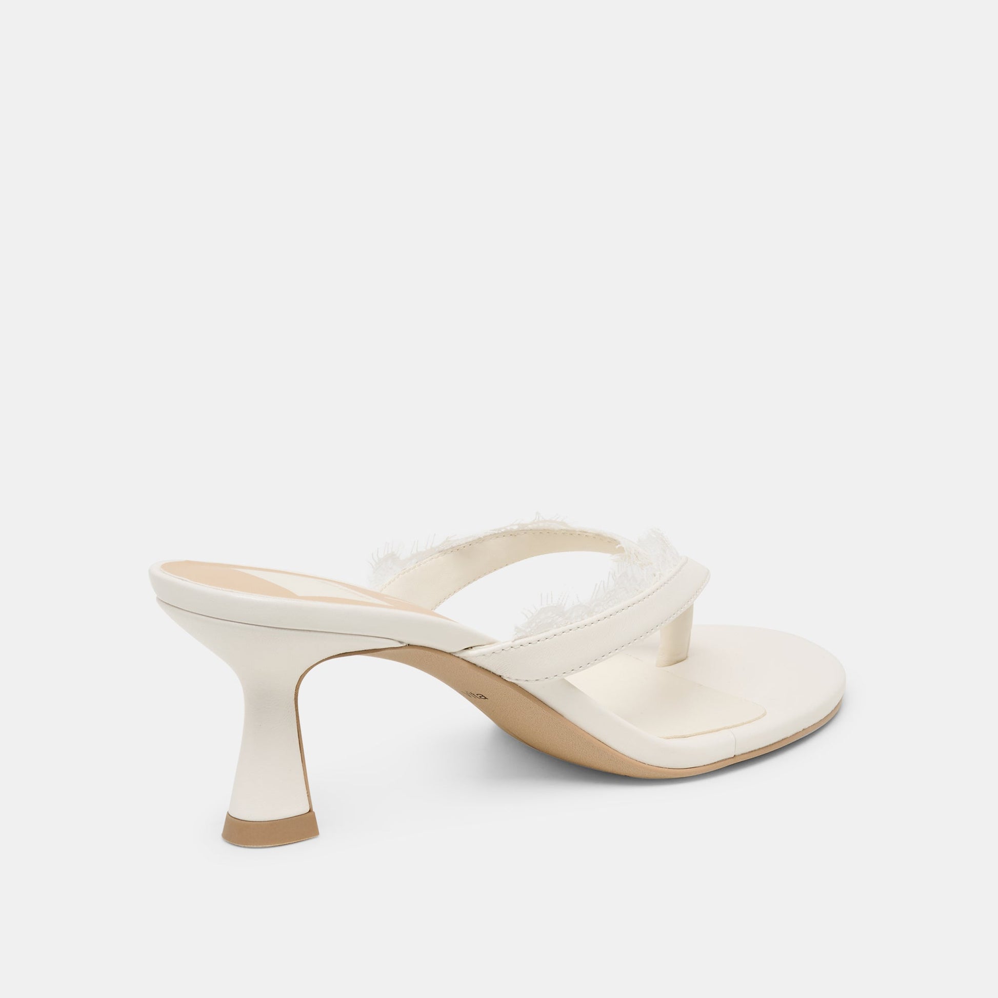 Dolce Vita Daksie Lace True White Leather Heels