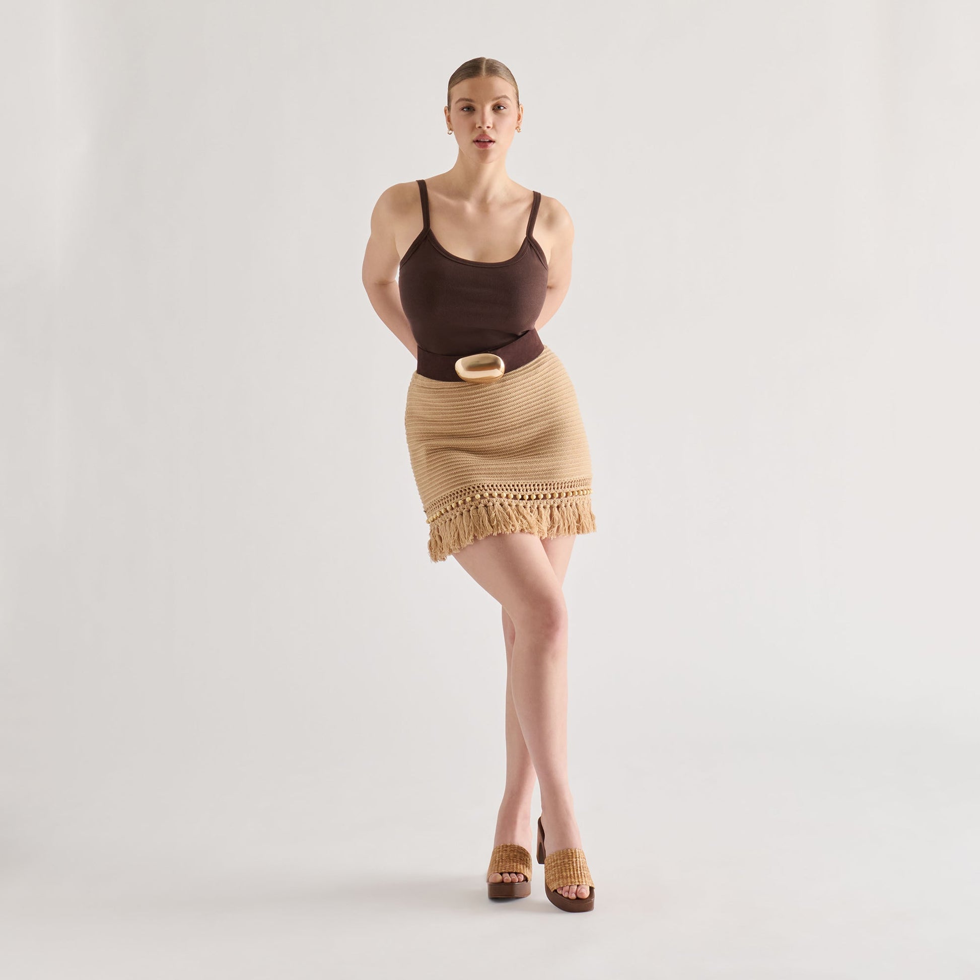 Dolce Vita Celest Natural Raffia Heels
